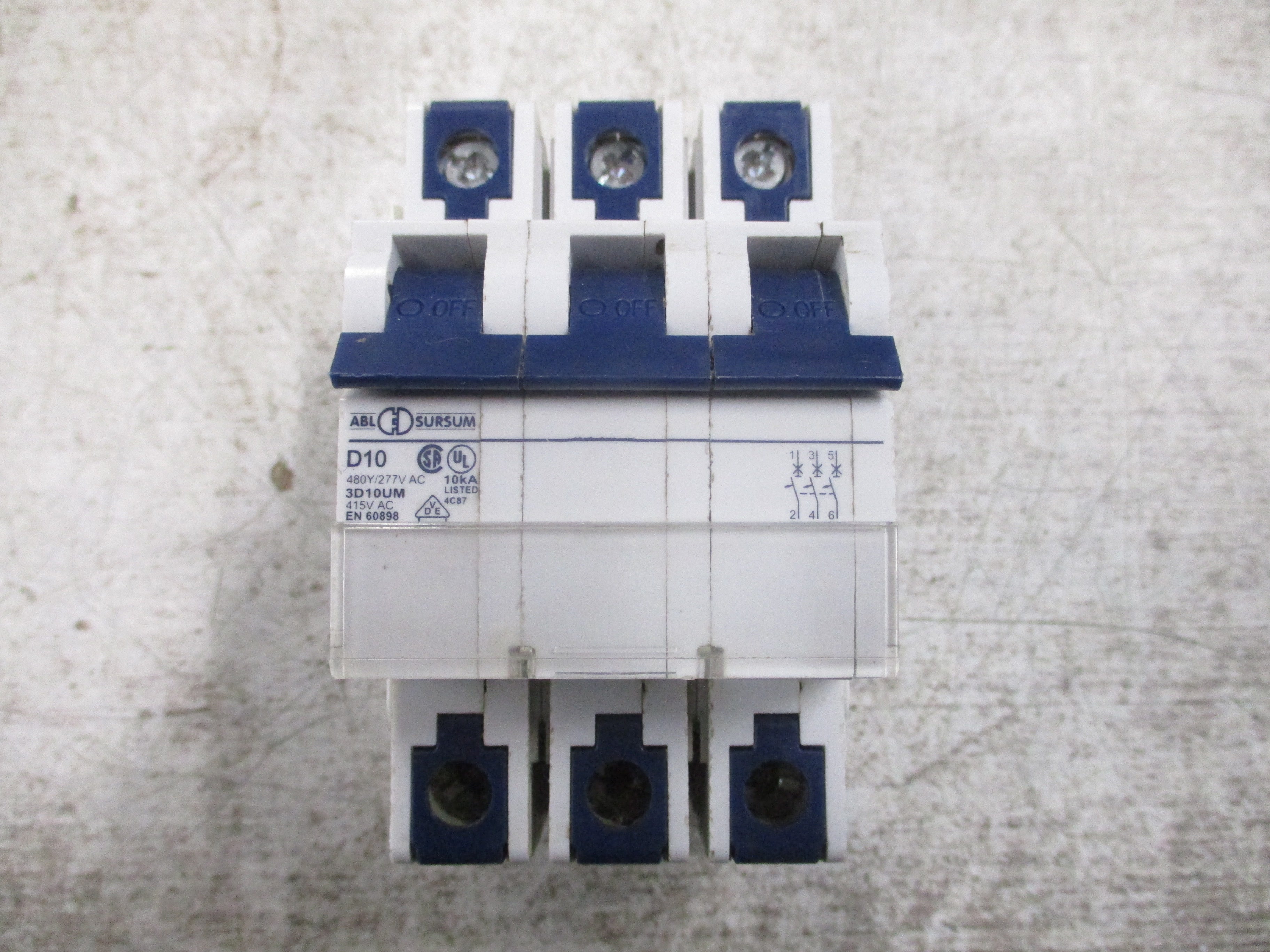 ABL Sursum Circuit Breaker 3D10UM 10A 480Y/277V 3P Used