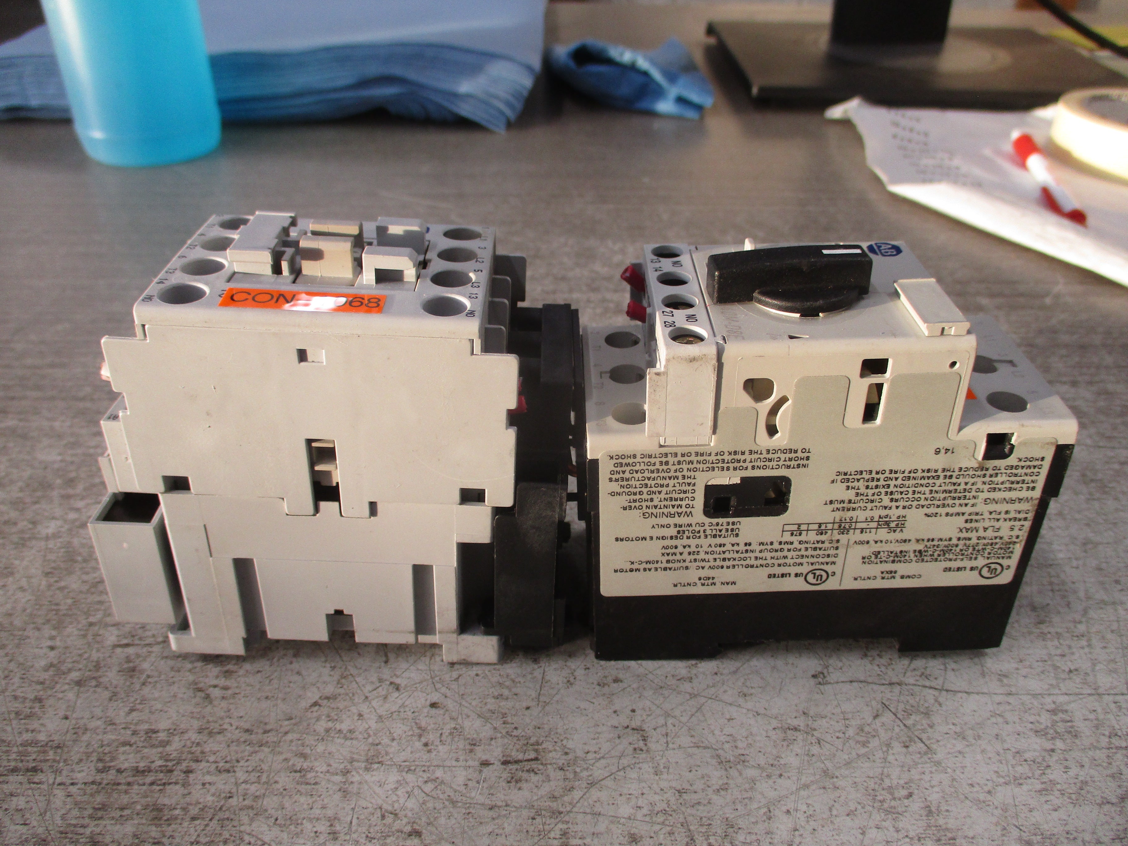 Allen-Bradley Starter 190E-AND2-DB25R-V Ser. B Trip: 1.6-2.5A 120V Coil Used