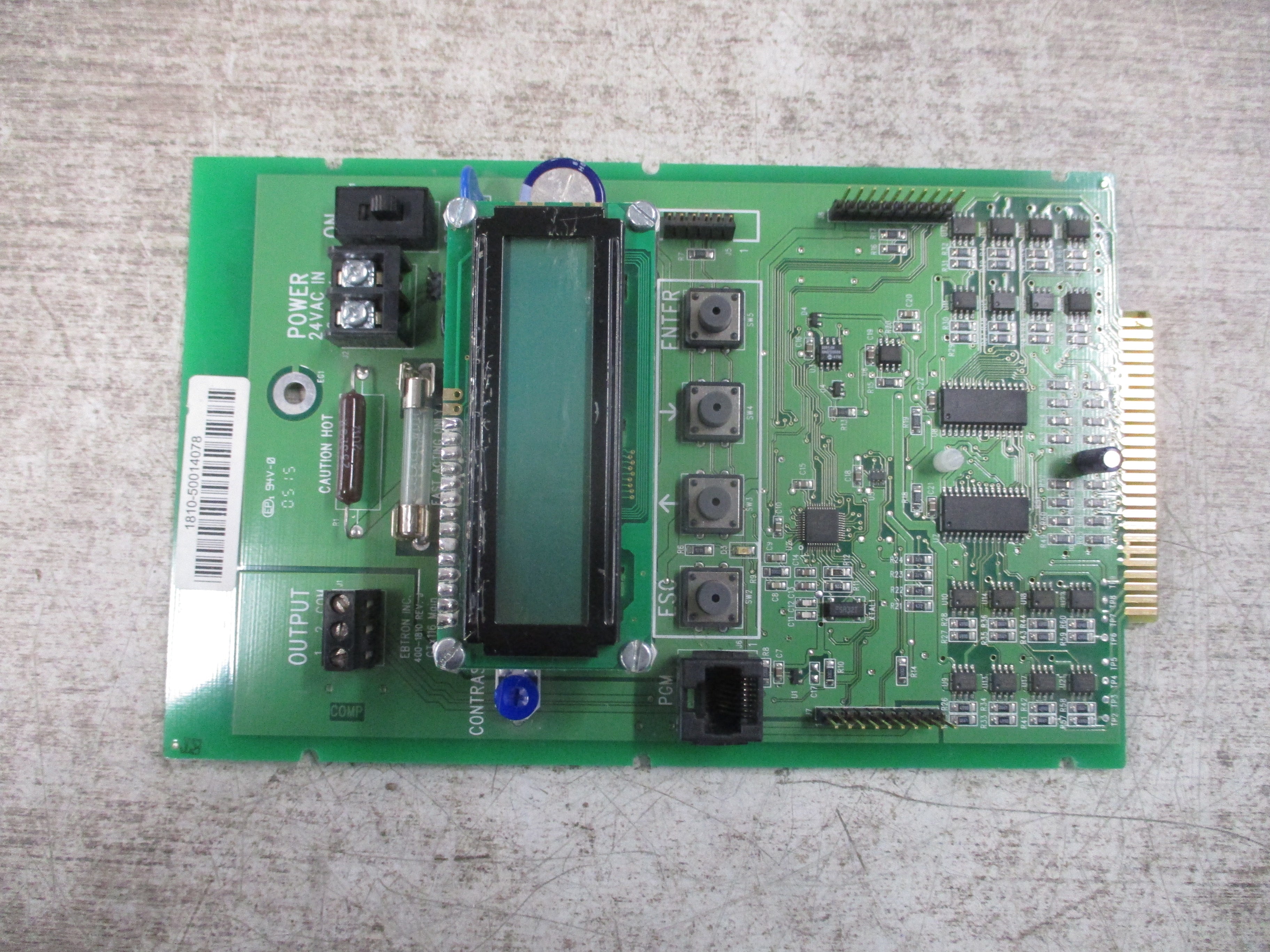 Ebtron GGTx116 Main Board 400-1810 Rev. J Used