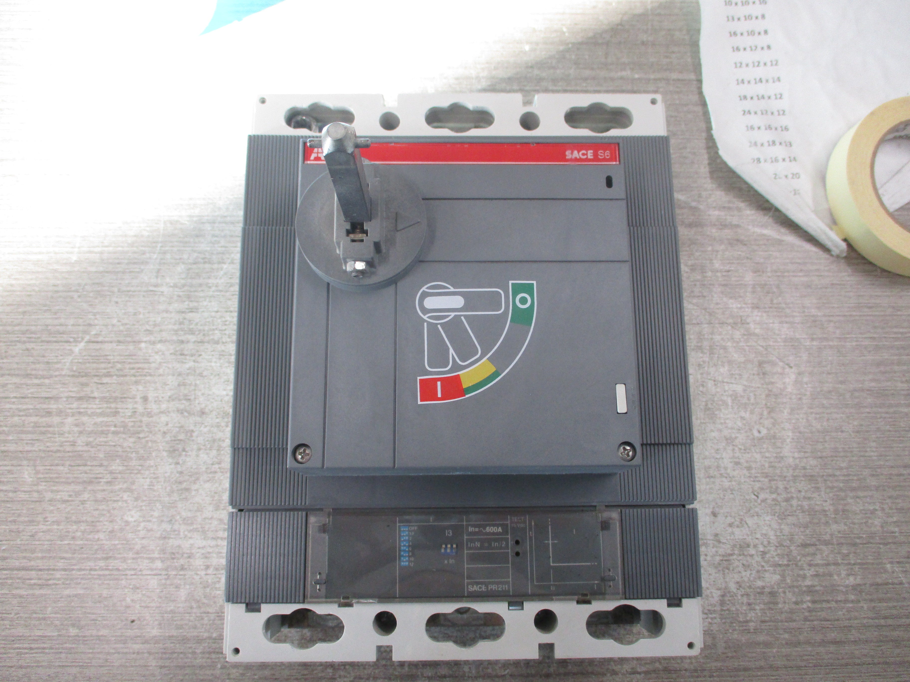 ABB SACE S6 Breaker Disconnect S6N PR211 600A 600V 3P *No Handle* Used