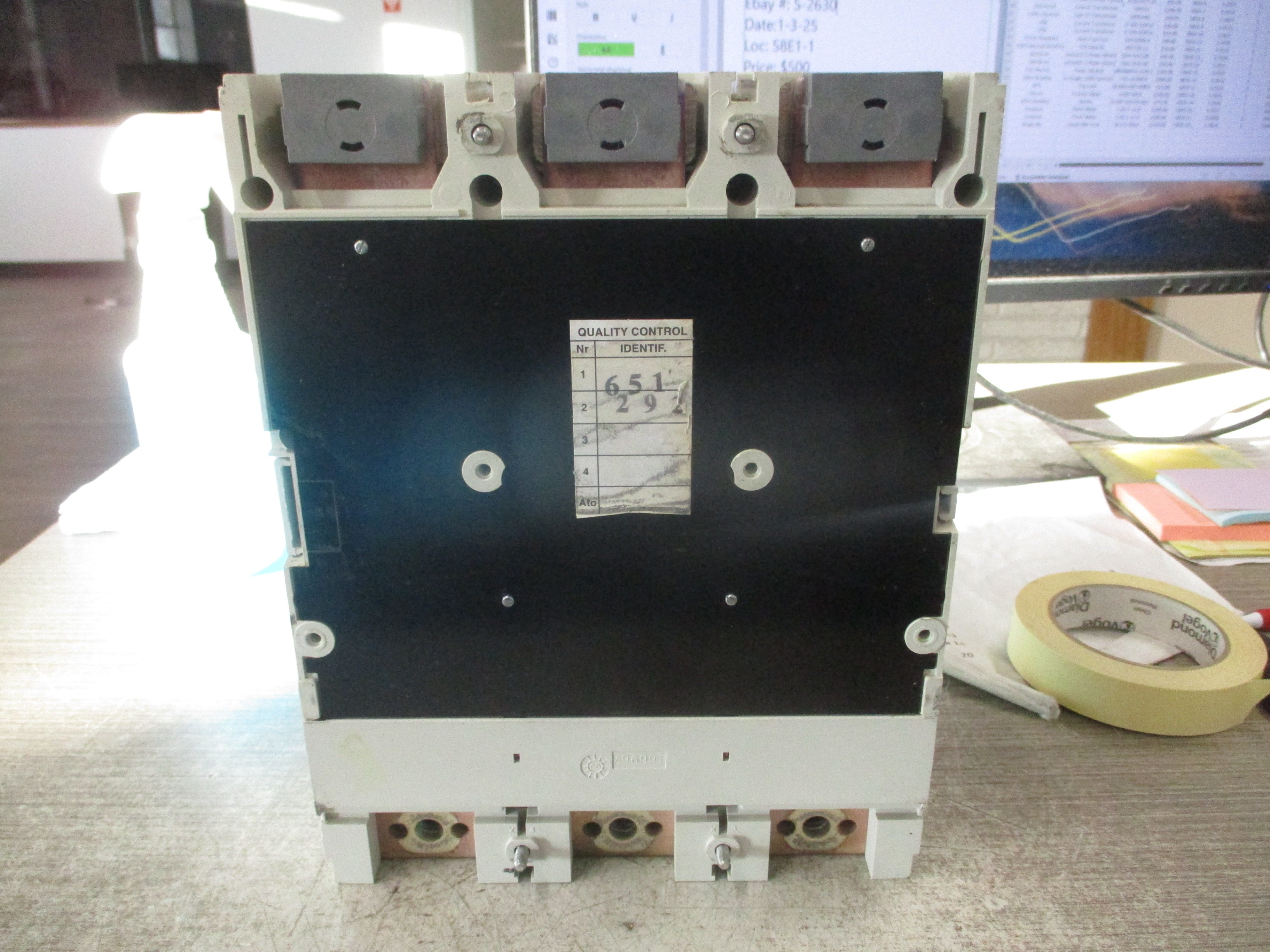 ABB SACE S6 Breaker Disconnect S6N PR211 600A 600V 3P *No Handle* Used