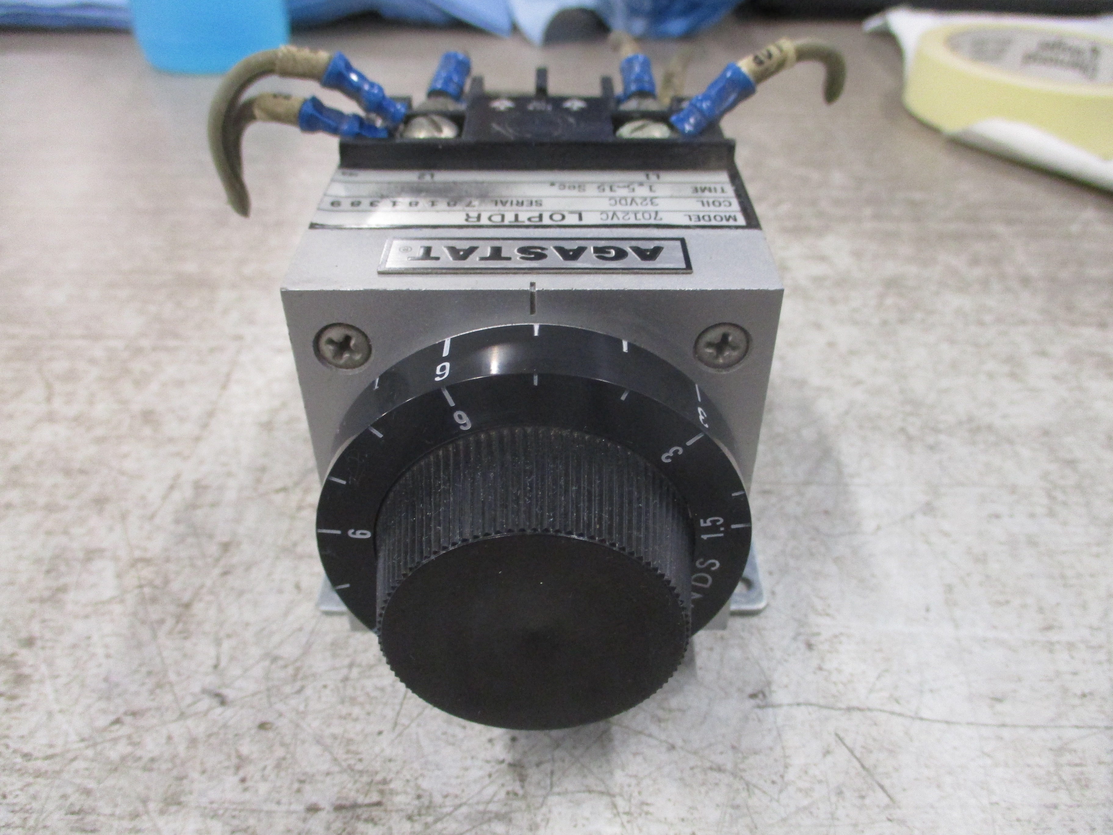 Agastat Timer 7012VC LOPTDR 32VDC Coil Time: 1.5-15 Sec Used