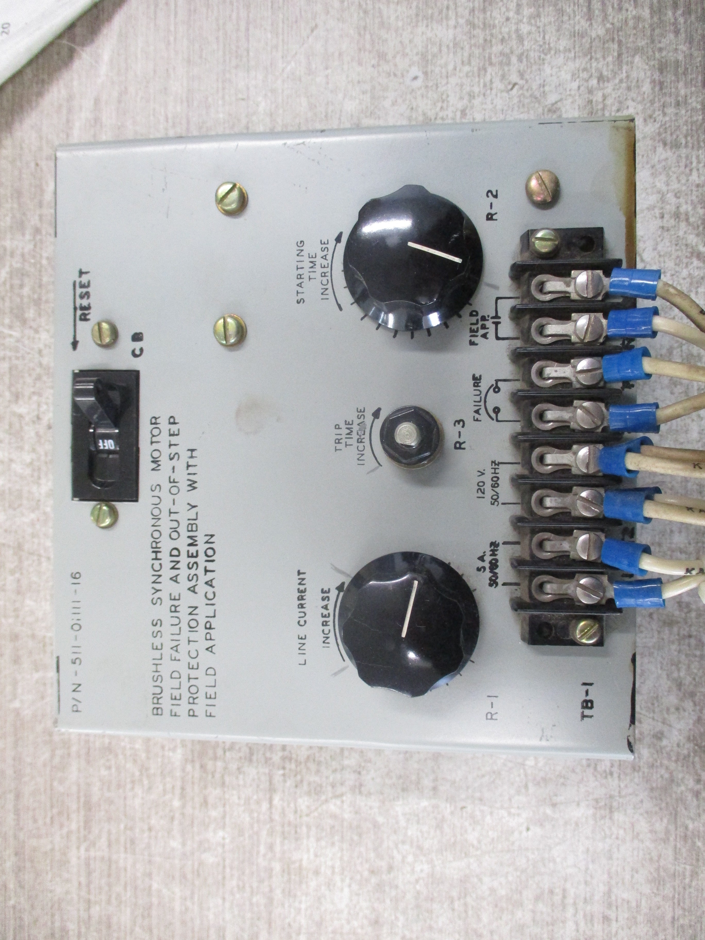 Kato Engineering Motor Field Failure & Out-of-Step Protection Assembly