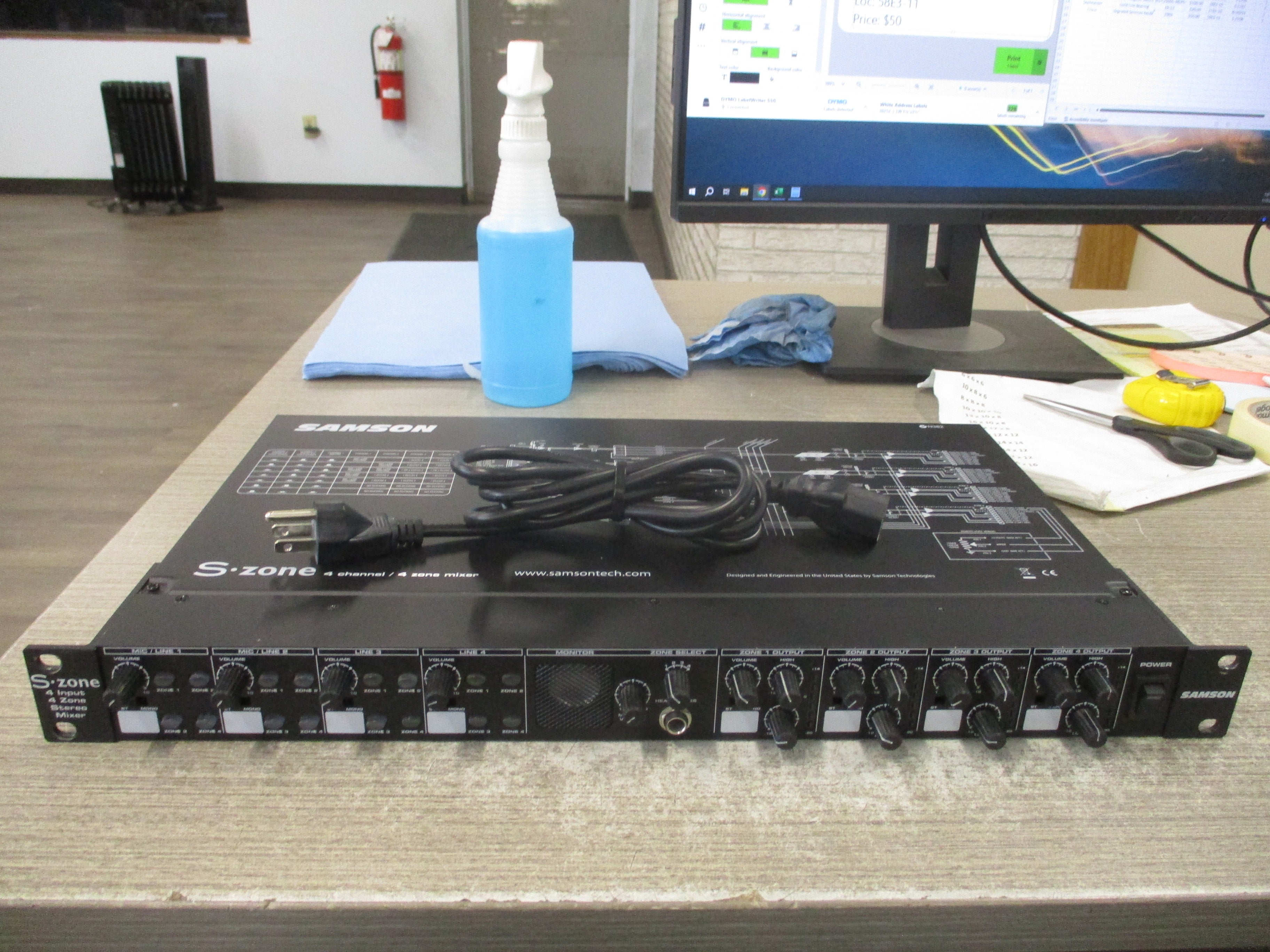 Samson S-Zone 4-Channel/4-Zone Mixer SA-SZONE Used