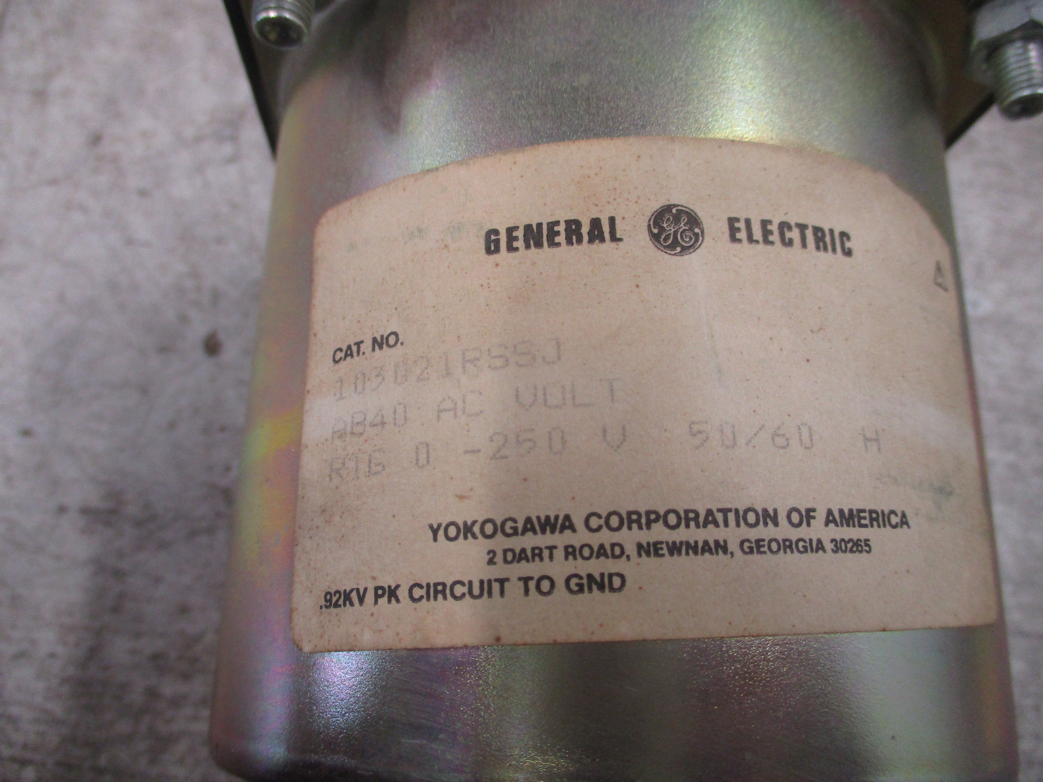 GE AC Voltmeter 103021RSSJ Range: 0-600V Used