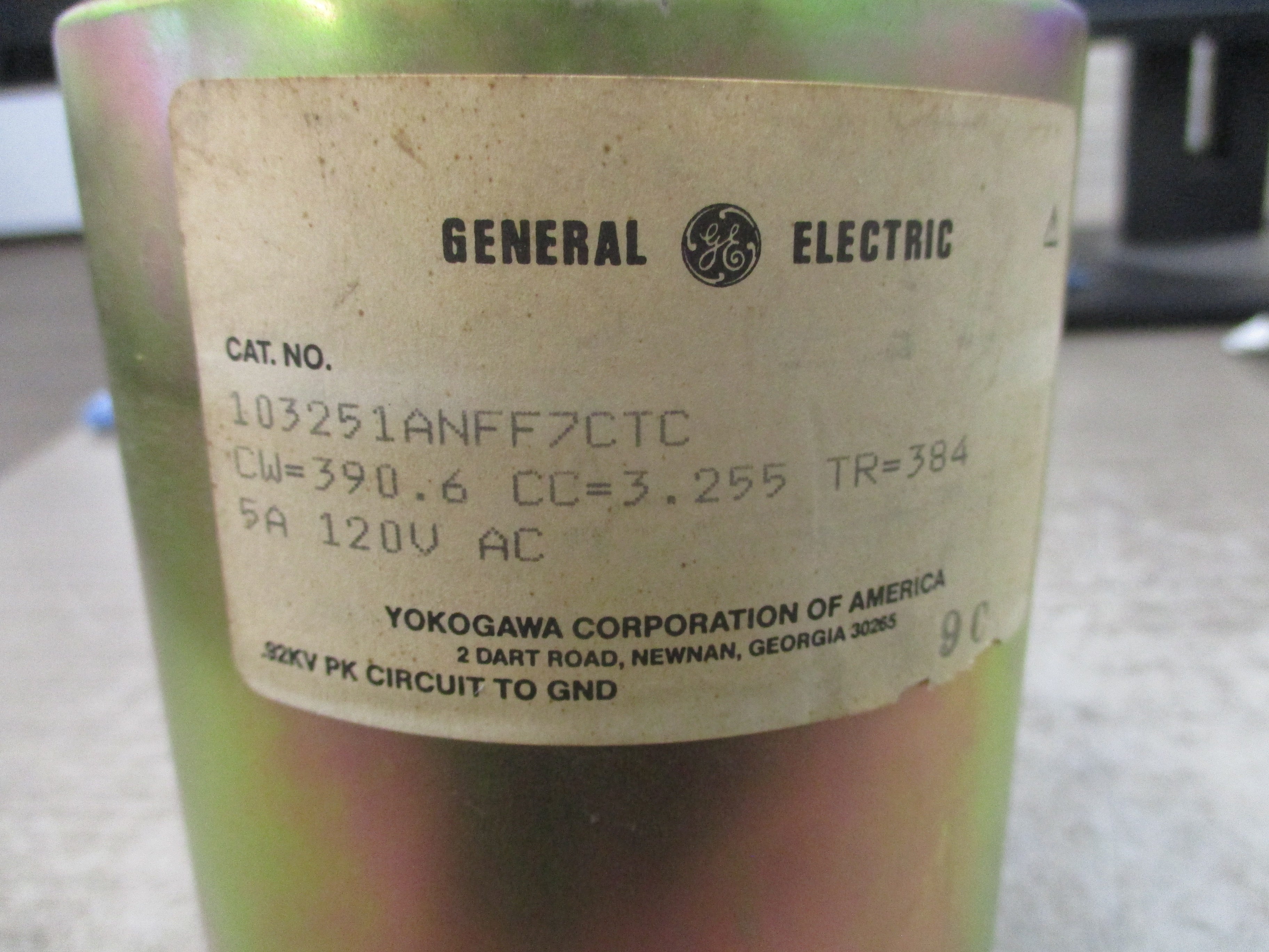 GE AC Kilowatt Meter 103251ANFF7CTC Range: 0-600KW Used