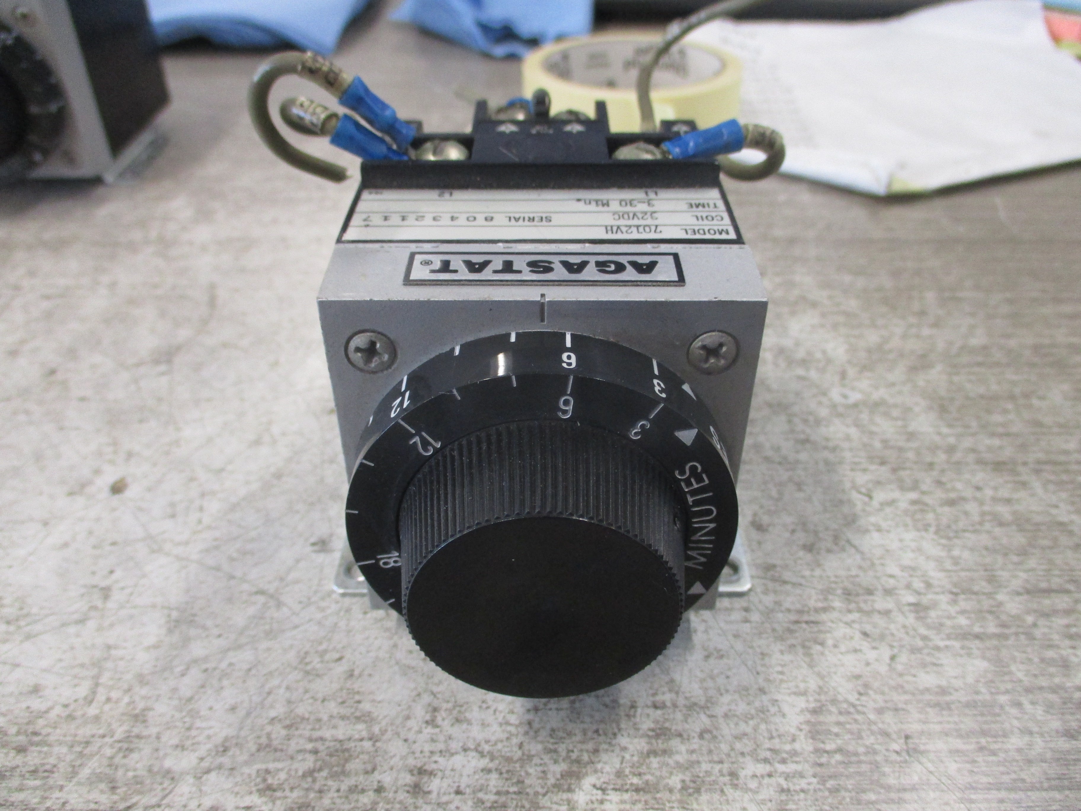 Agastat Timer 7012VH 32VDC Coil Time: 3-30 Min. Used