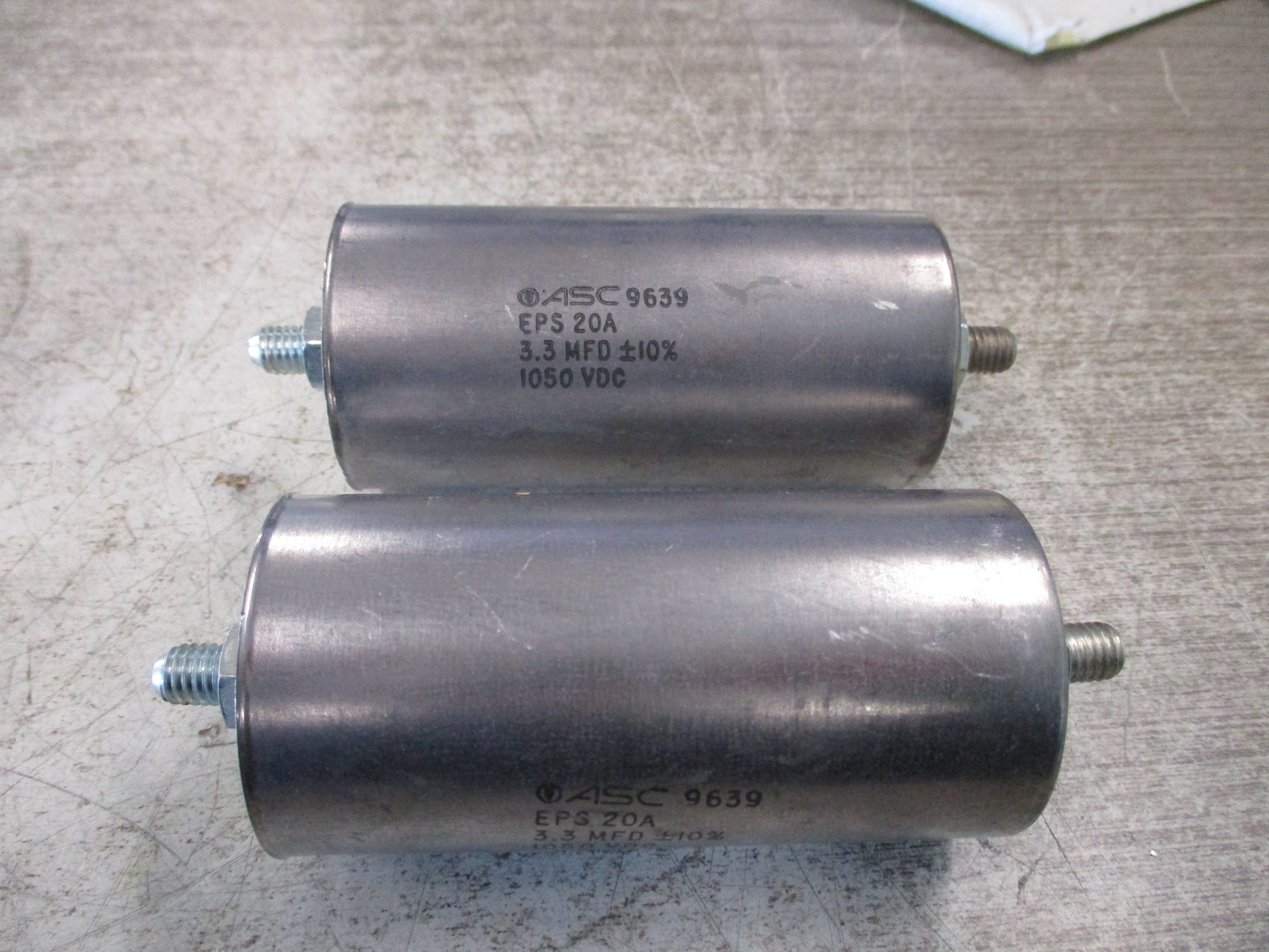 ASC Capacitor EPS 20A 3.3MFD 1050VDC *Lot of 2* Used
