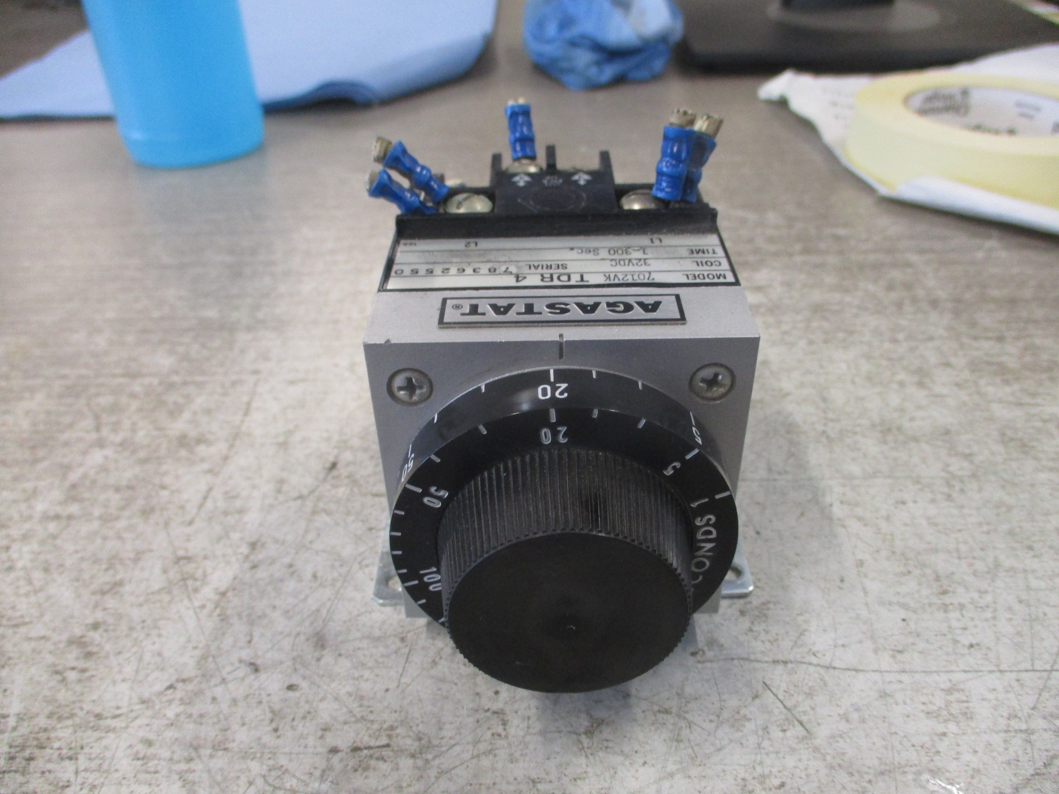 Agastat Timer 7012VK TDR 4 32VDC Coil Time: 1-300 sec Used