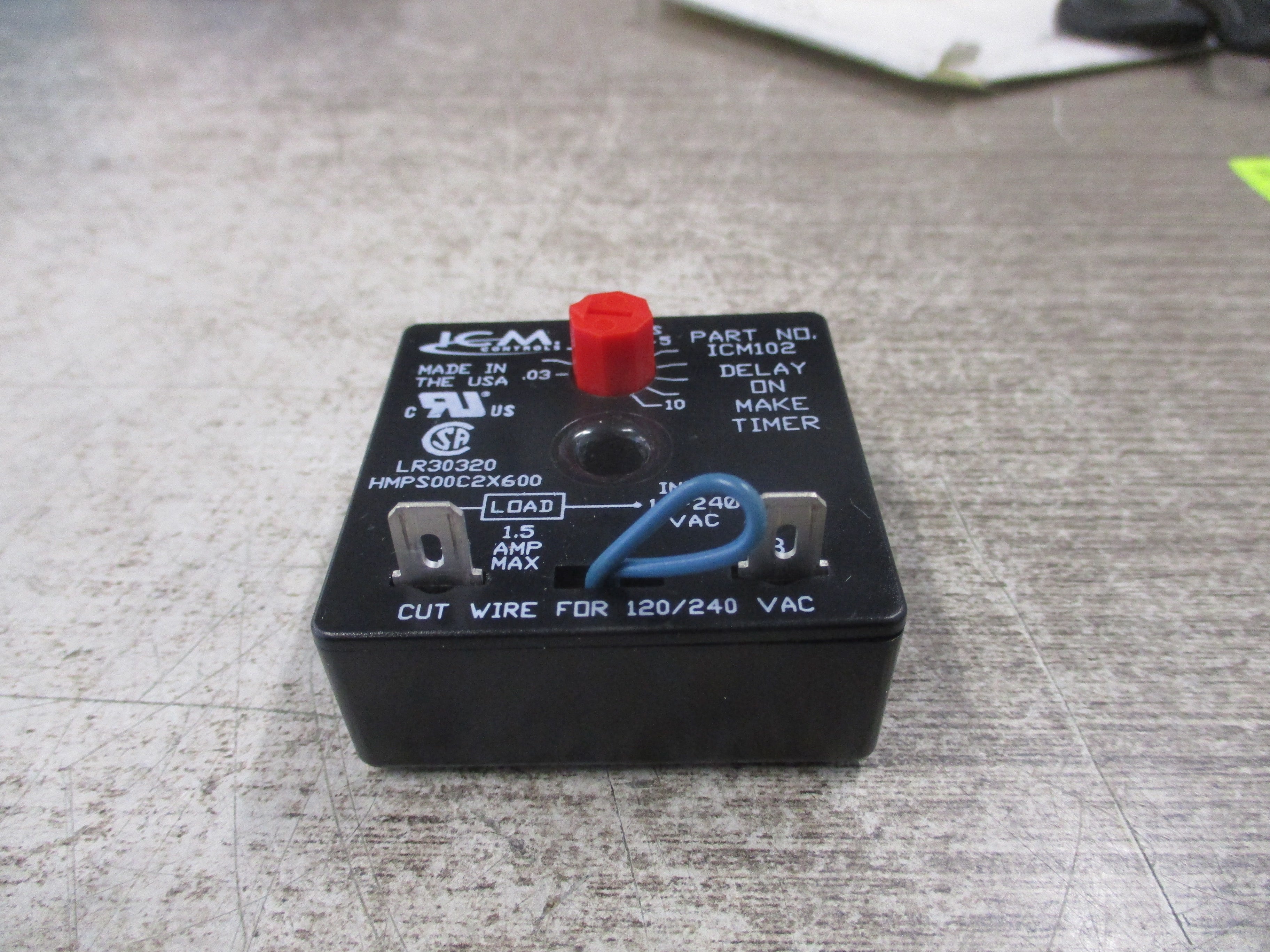 ICM Controls Delay On Make Timer ICM102 Range: 0.03-10min 18-240VAC Used