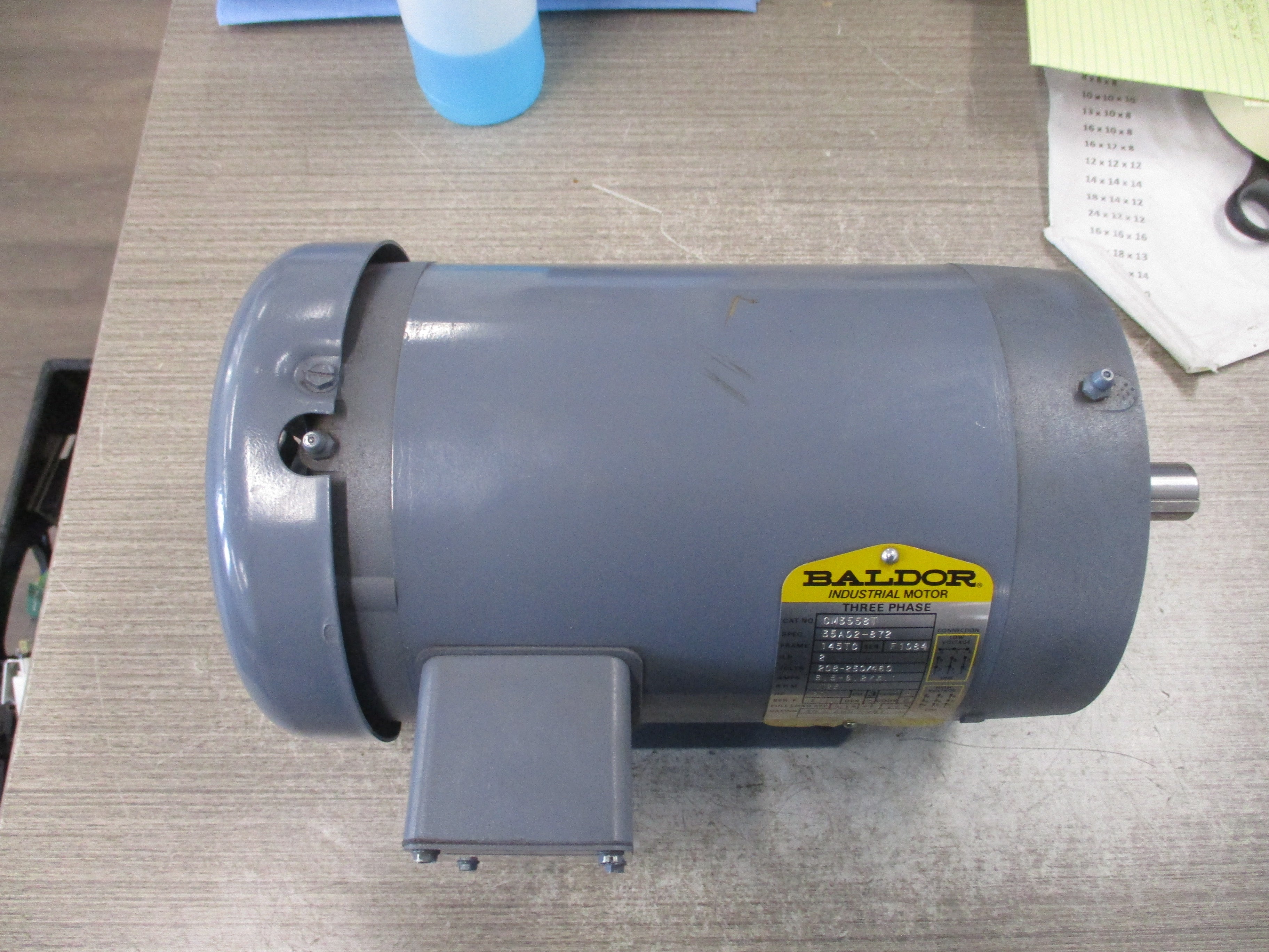 Baldor Motor CM3558T 2HP 208-230/460V 6.5-6.2/3.1A 1800RPM 60Hz Frame: 145TC