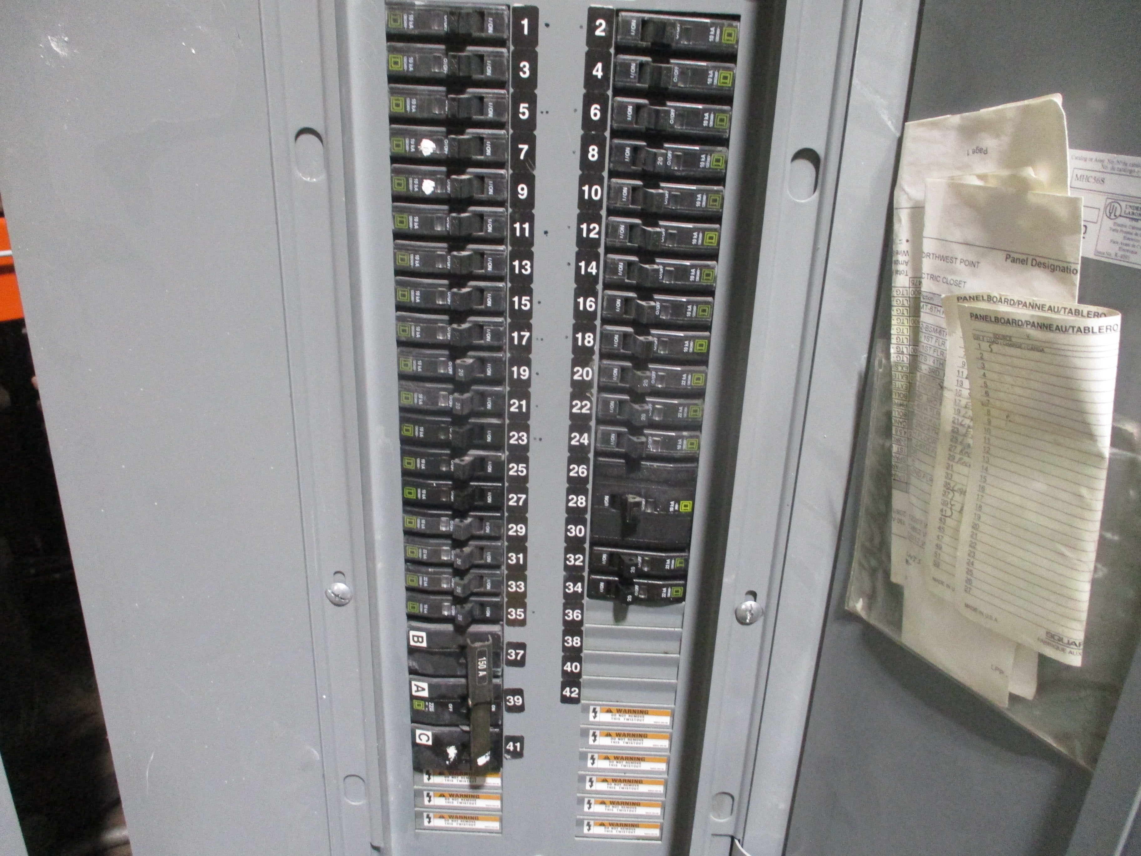 Square D Main Breaker Circuit Breaker Panel NQOD454L225CU Main 225A Max 225A