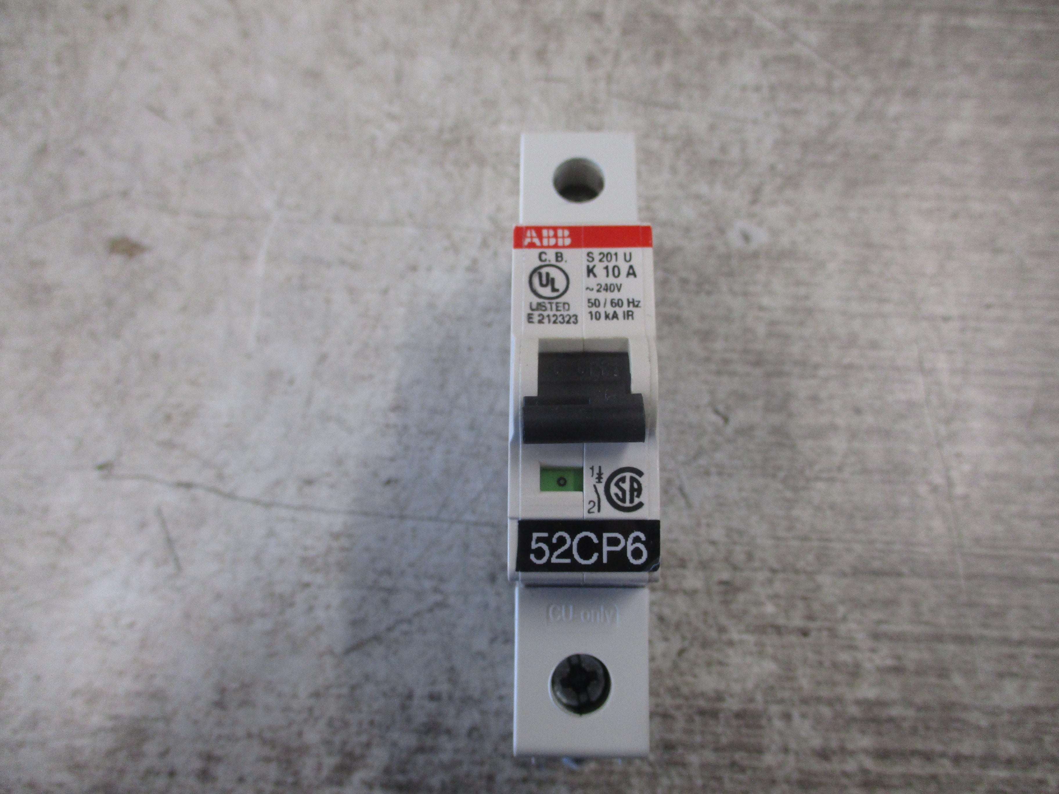 ABB Circuit Breaker S201U-K10 10A 240V 1P Used