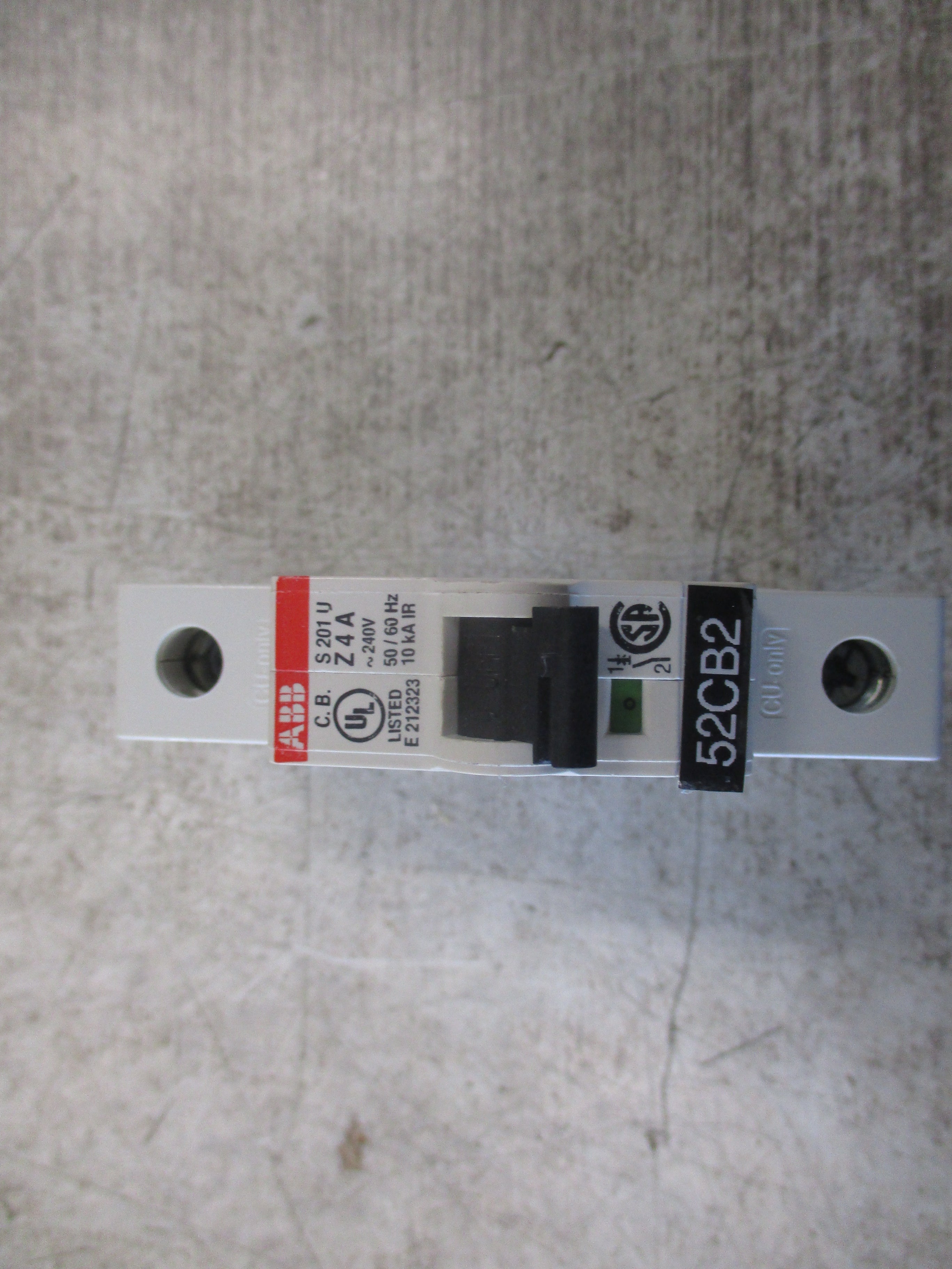 ABB Circuit Breaker S201U-Z4 4A 240V 1P Used