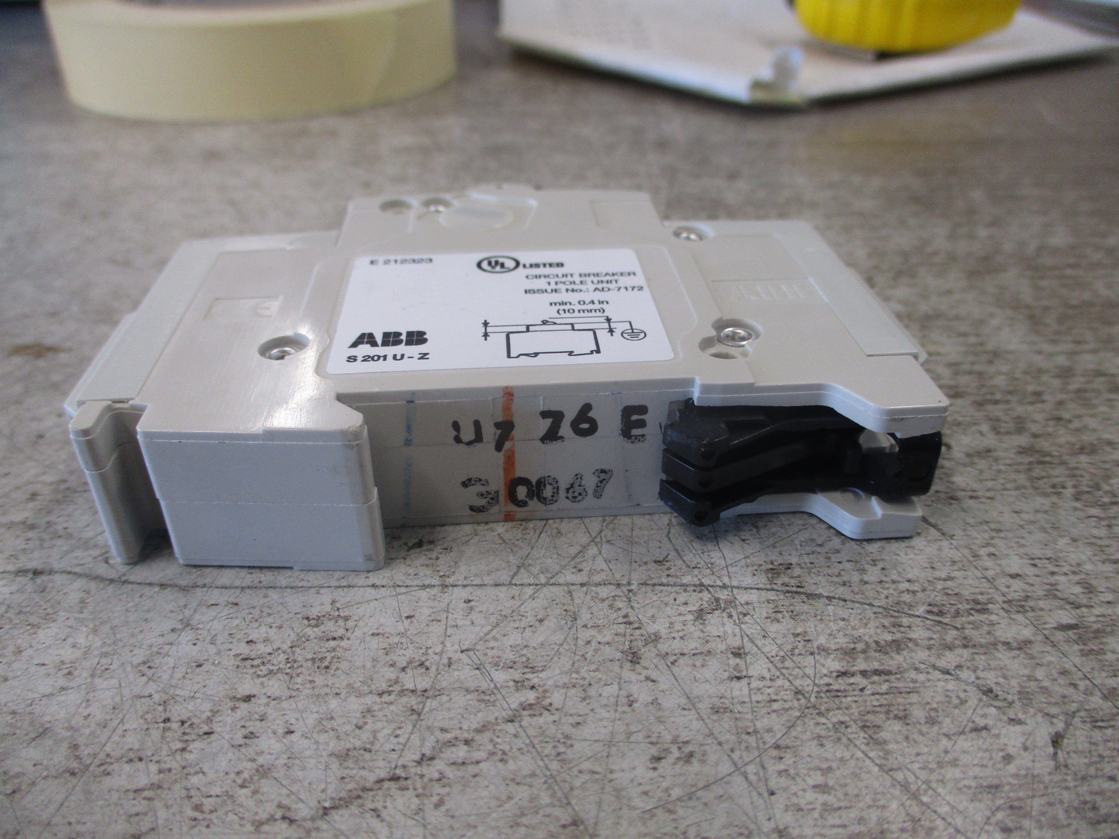 ABB Circuit Breaker S201U-Z6 6A 240V 1P Used