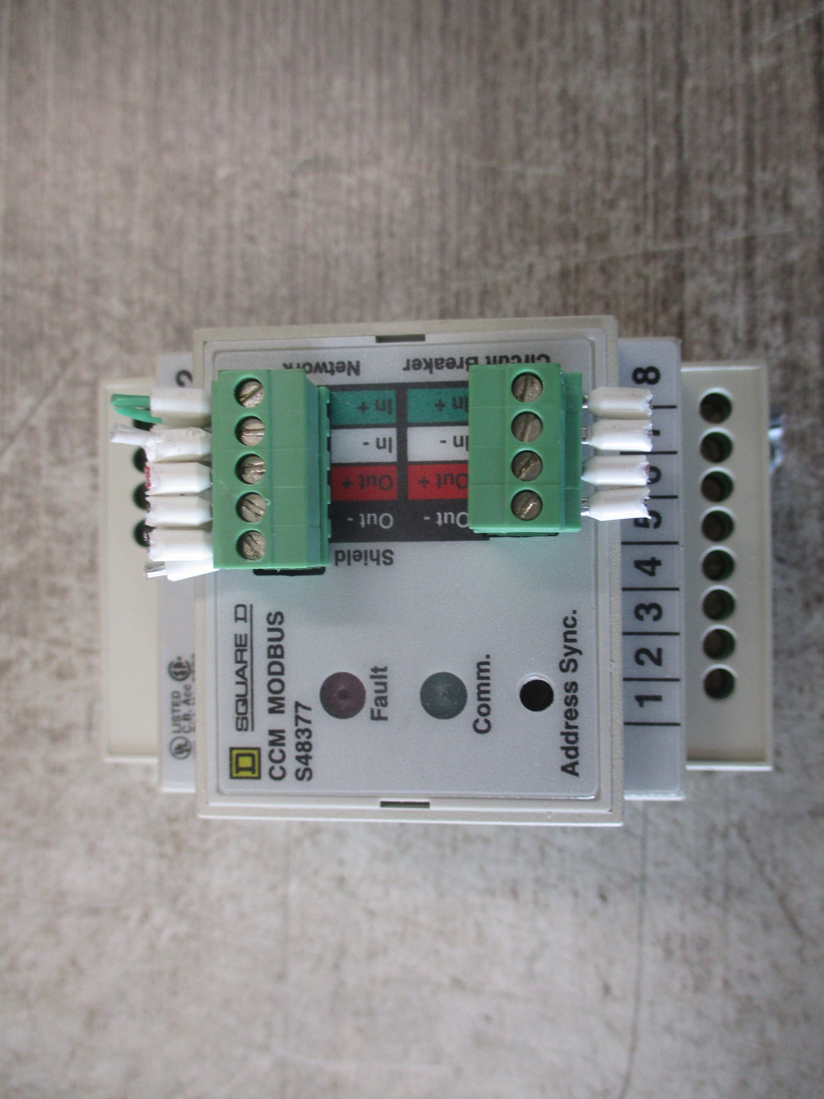 Square D CCM Modbus Module S48377 *(1) Broken Clip* Used