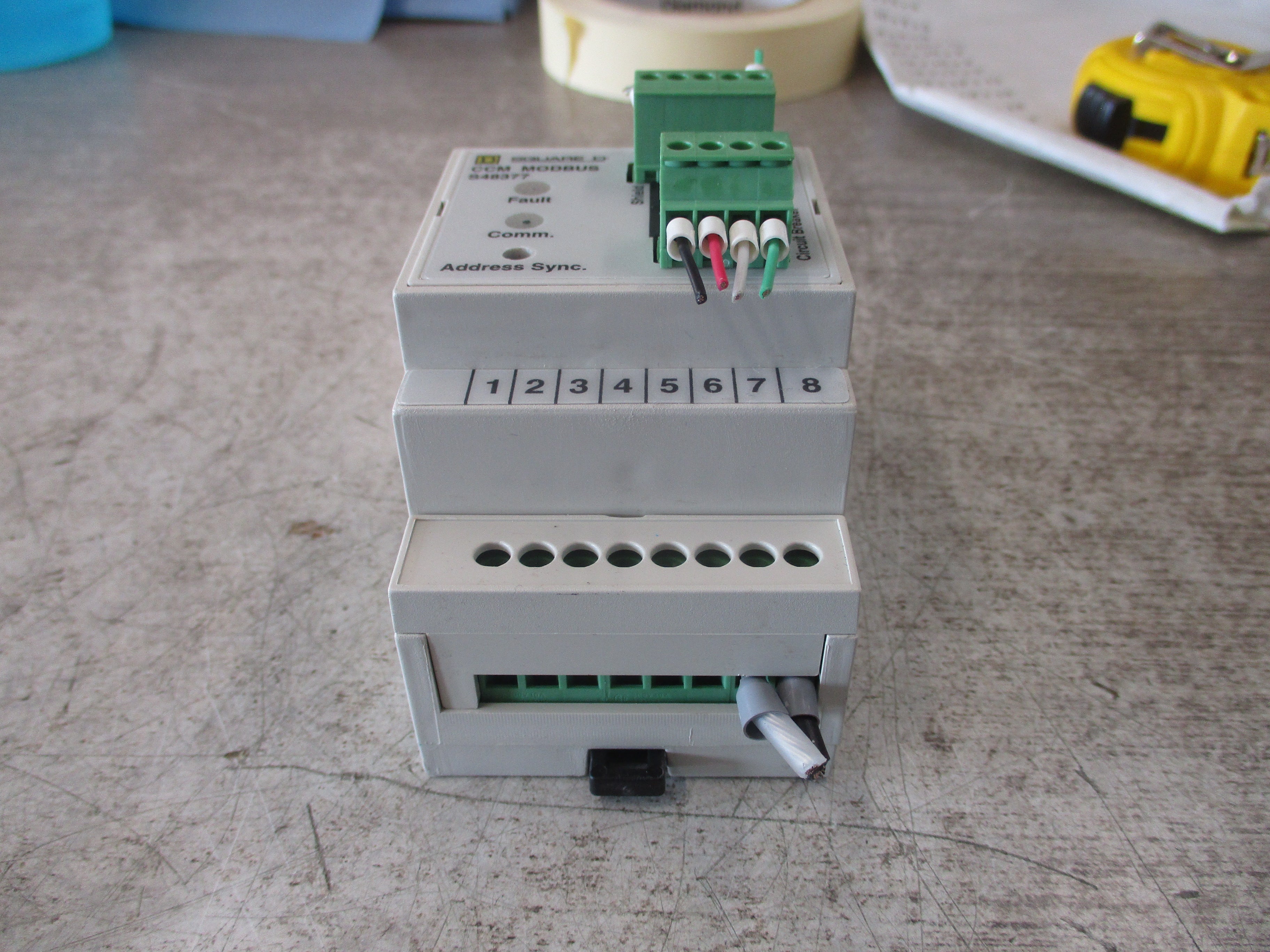 Square D CCM Modbus Module S48377 *(1) Broken Clip* *Cracked Bottom* Used