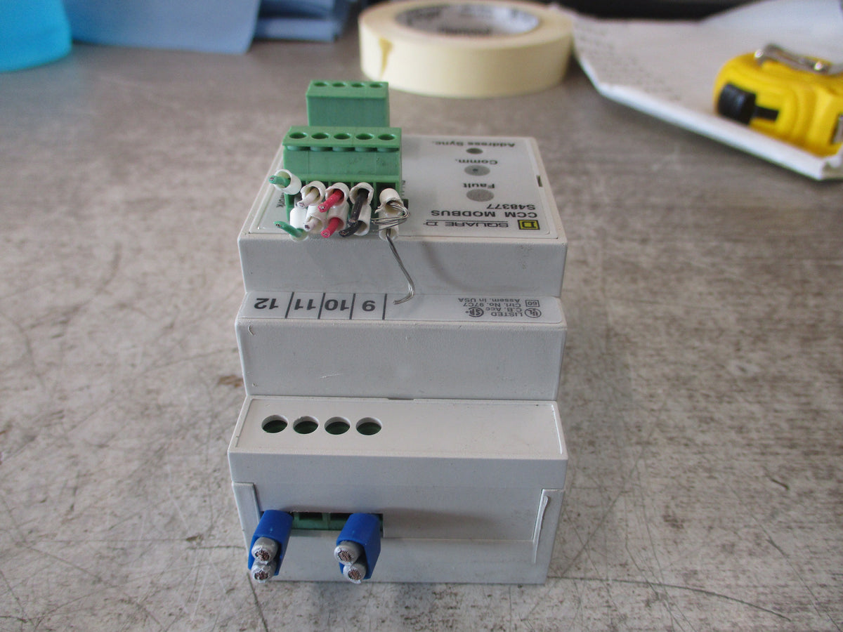 Square D CCM Modbus Module S48377 *(1) Broken Clip* *Cracked Bottom* Used