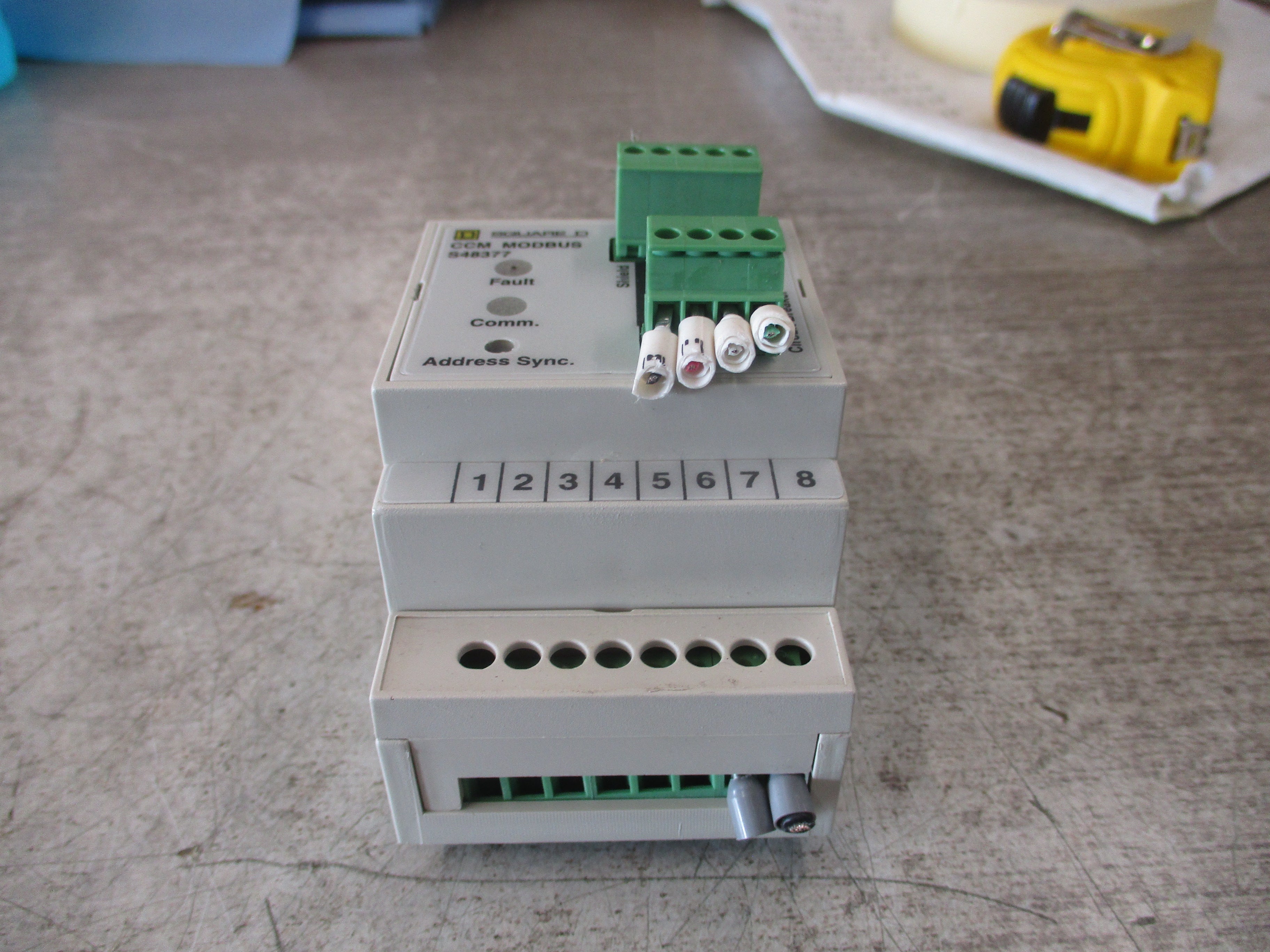 Square D CCM Modbus Module S48377 *(2) Broken Clip* *Missing Bottom* Used