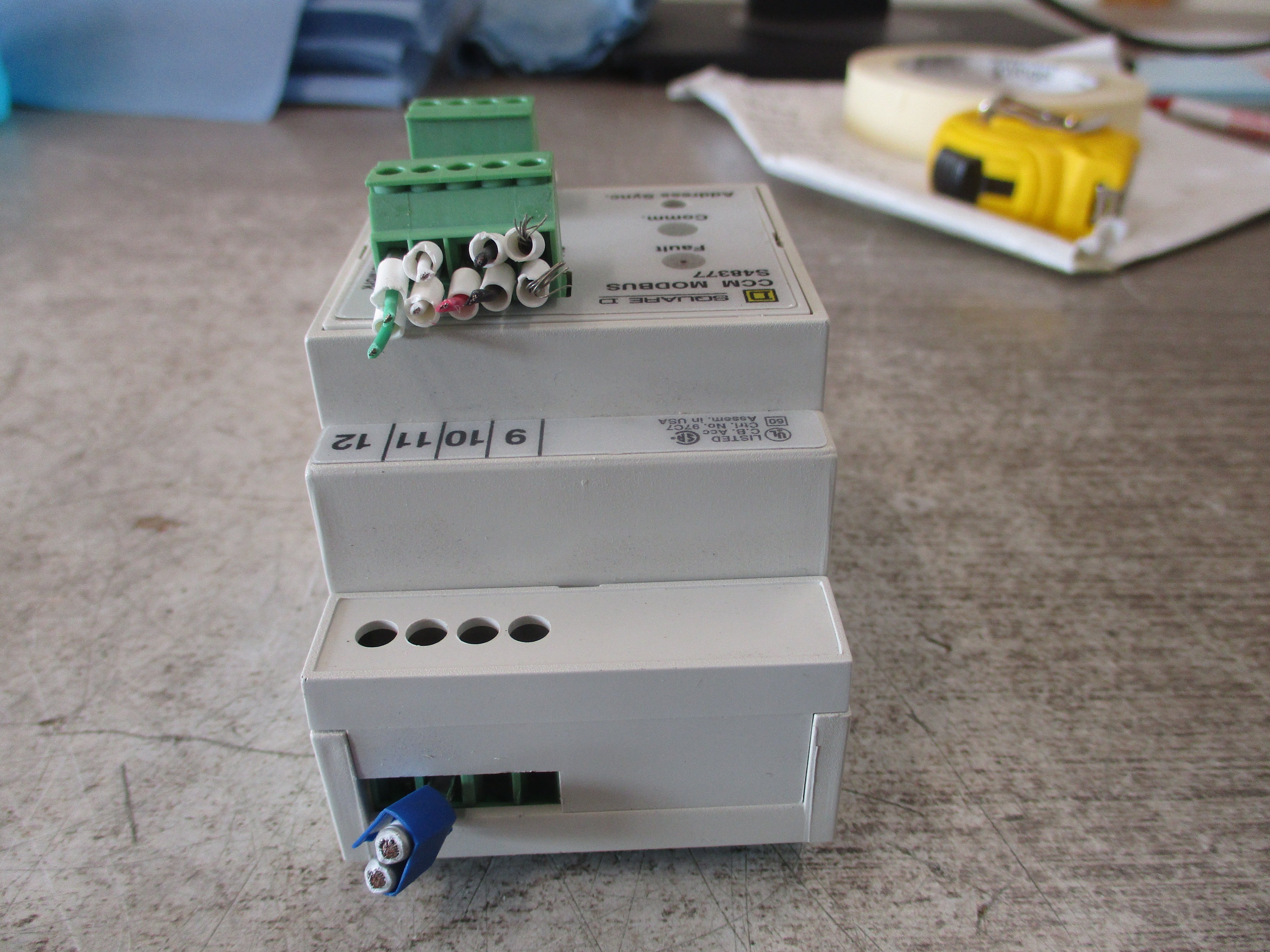 Square D CCM Modbus Module S48377 *(2) Broken Clip* *Missing Bottom* Used