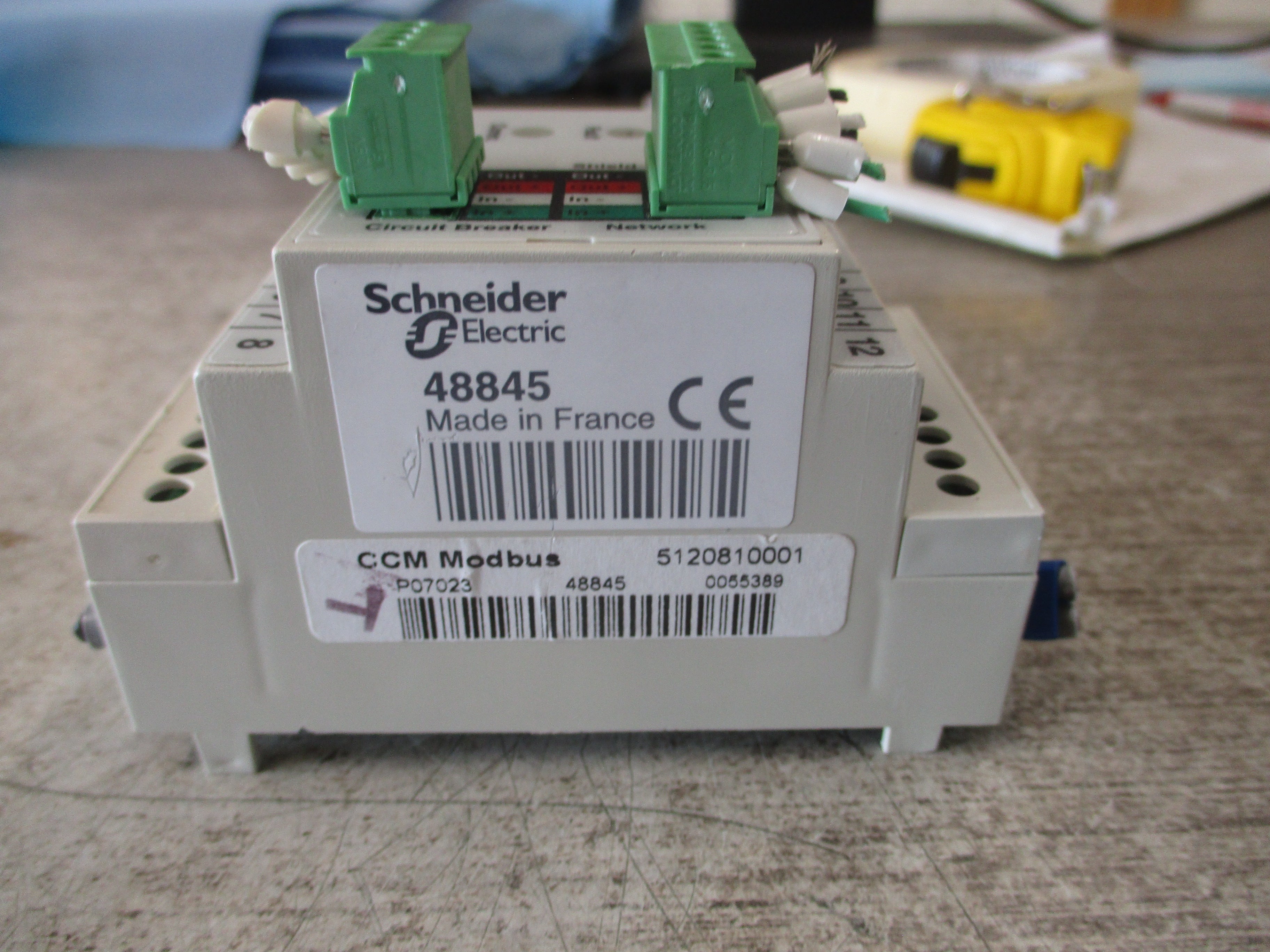 Square D CCM Modbus Module S48377 *(2) Broken Clip* *Missing Bottom* Used