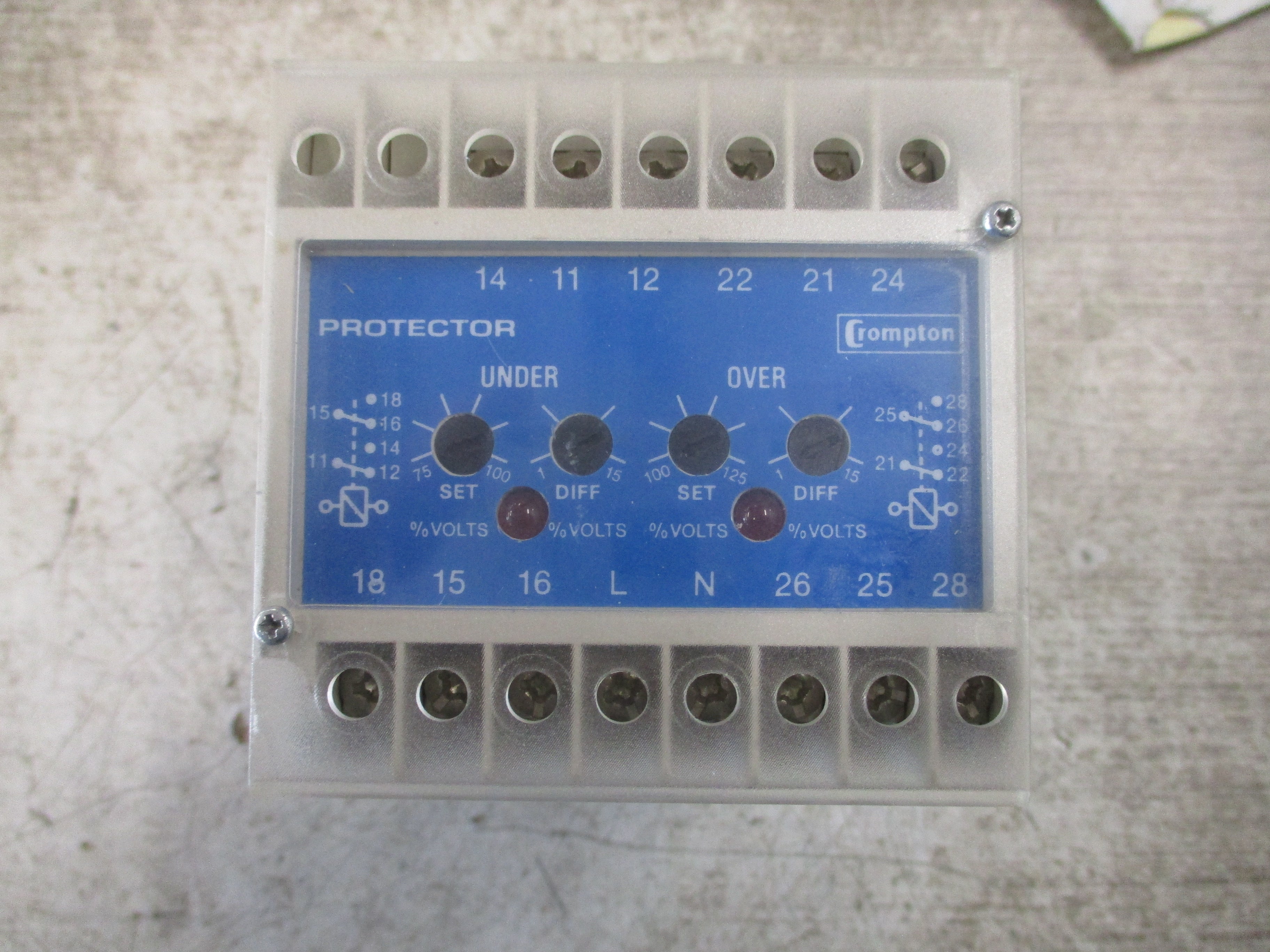 Crompton Protector Relay 253-PVBU-PQBX-C6-EC 120V 60Hz Used