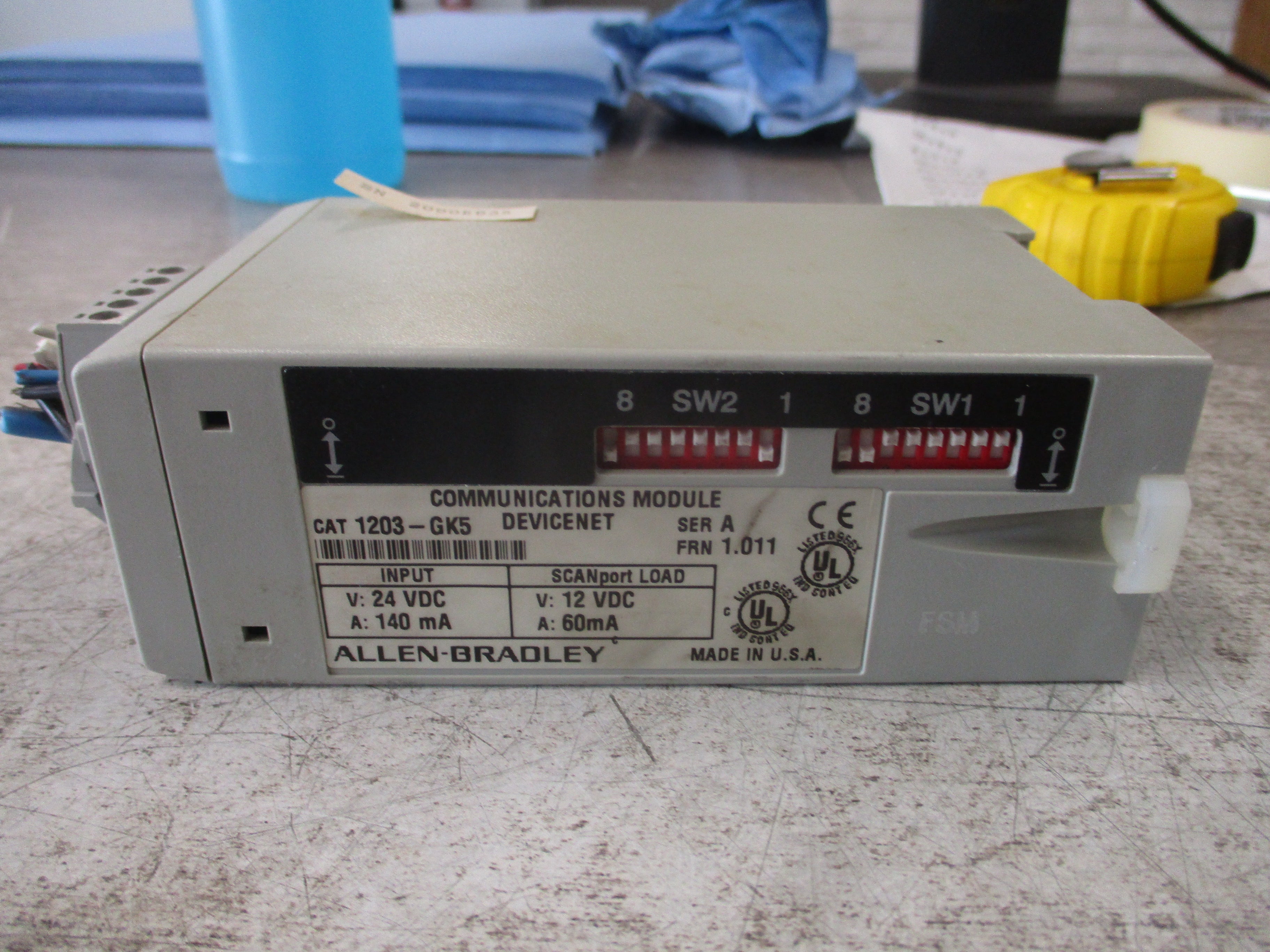 Allen-Bradley DeviceNet Comm. Module 1203-GK5 Ser. A FRN: 1.011 Input: 24VDC