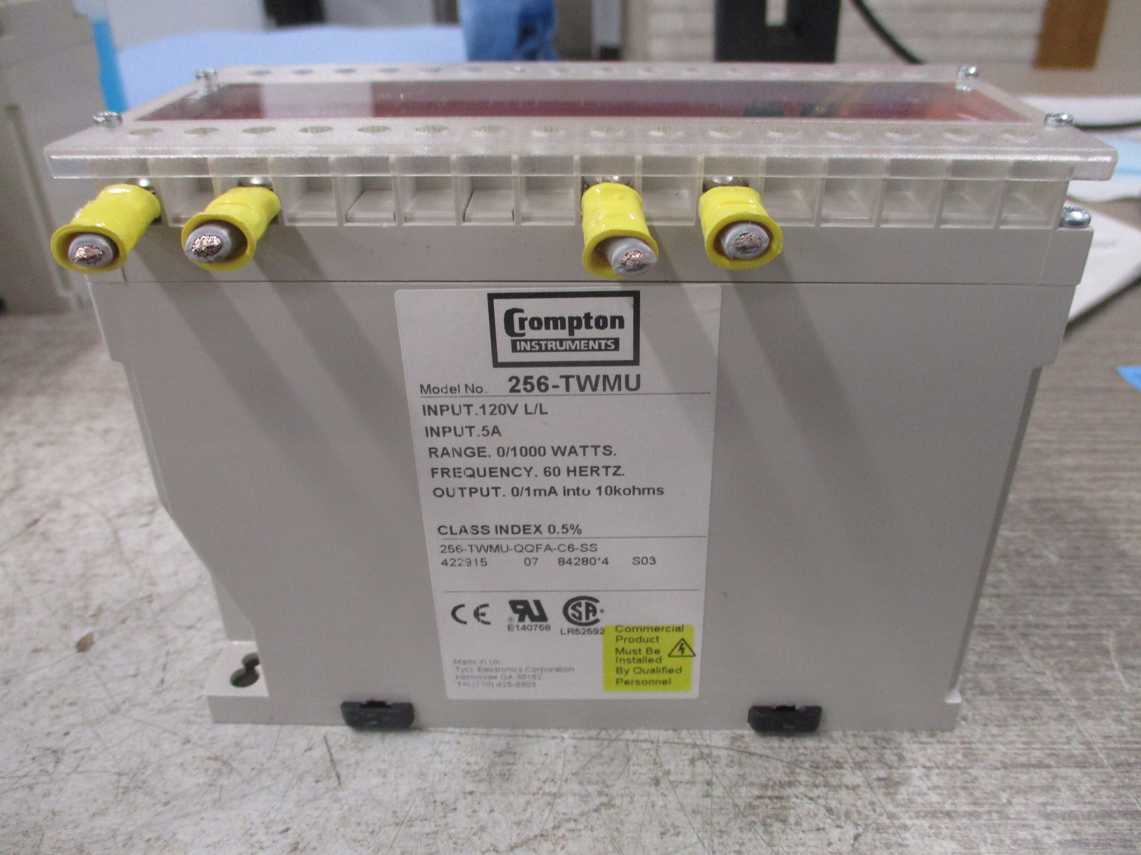 Crompton Paladin Transducer 256-TWMU-QQFA-C6-SS 120V 0.5A 60Hz