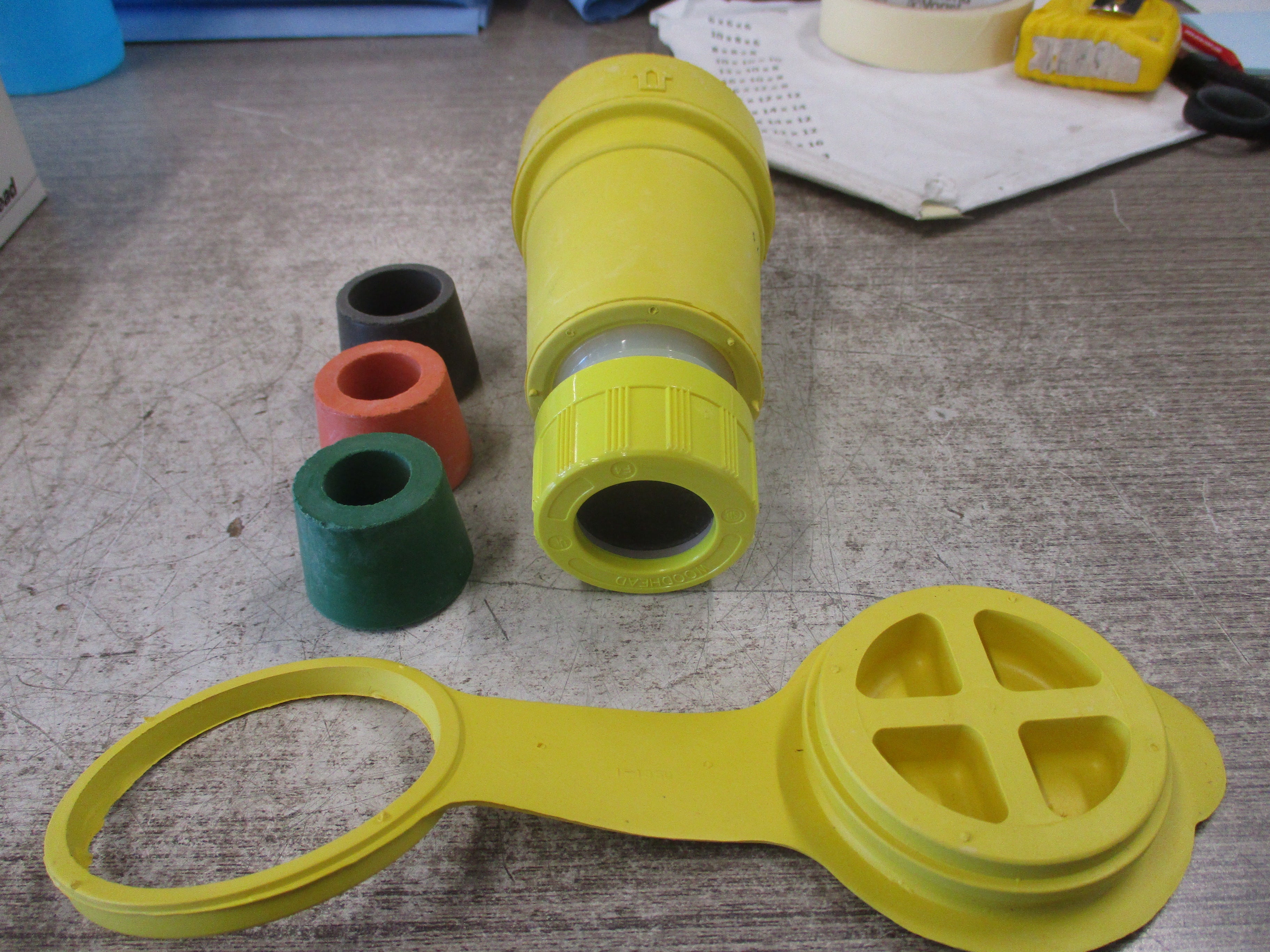 Daniel Woodhead Watertite Connector 29W47 30A 125V Nema L5-30 Yellow New Surplus