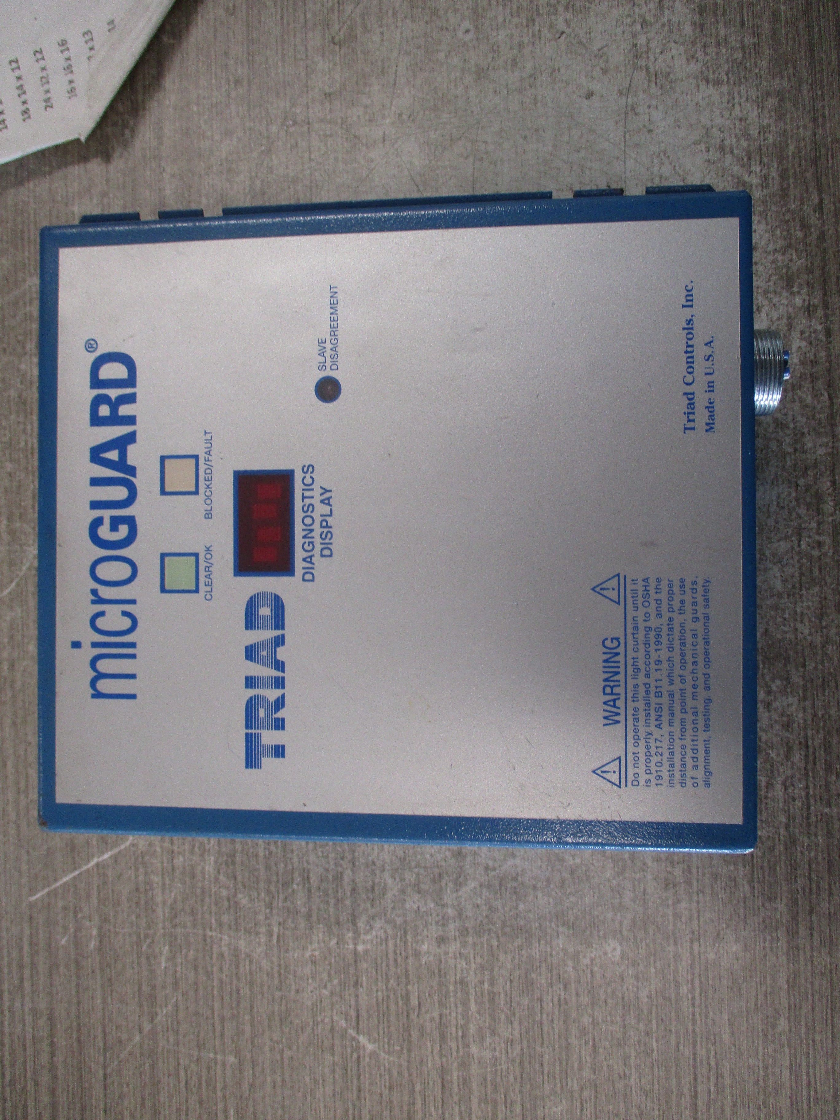 Triad Microguard Control Box MG-20-0F-20 110VAC 10W Used