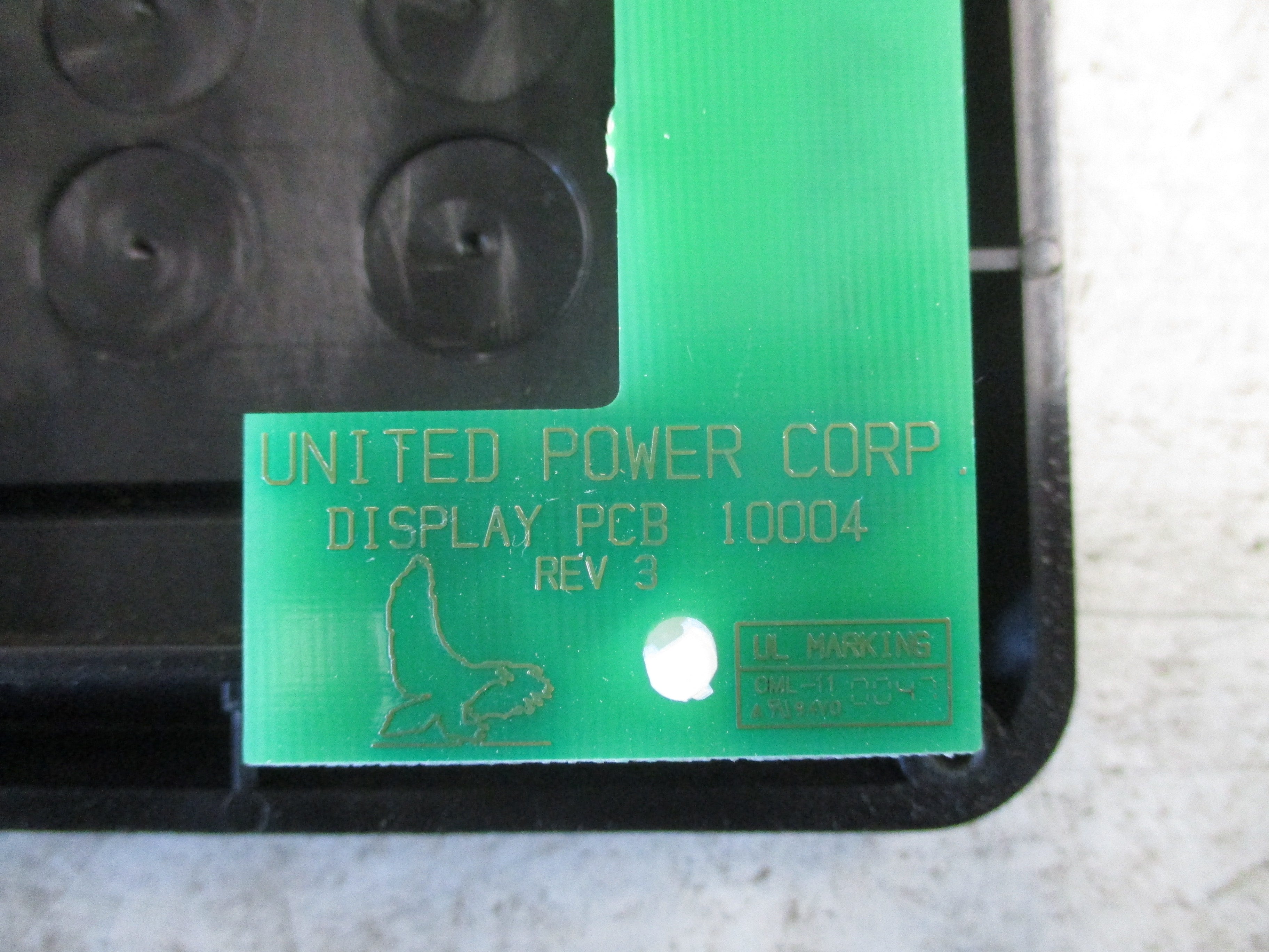 United Power Corp Operator Interface Module DB25-F 10004 125KVA Rev. 3 Used