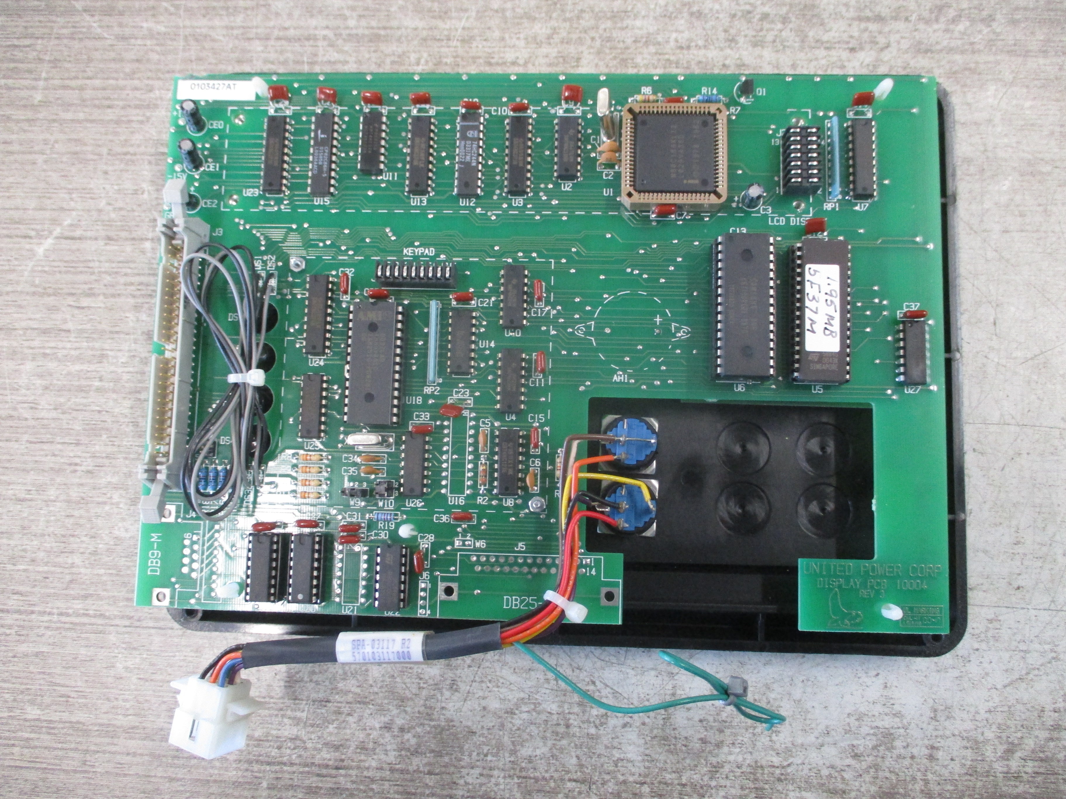 United Power Corp Operator Interface Module DB25-F 10004 125KVA Rev. 3 Used