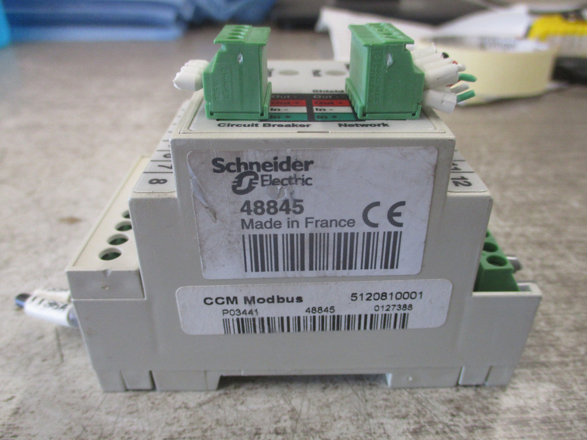 Square D CCM Modbus Module S48377 *Missing (1) Terminal Cover* Used