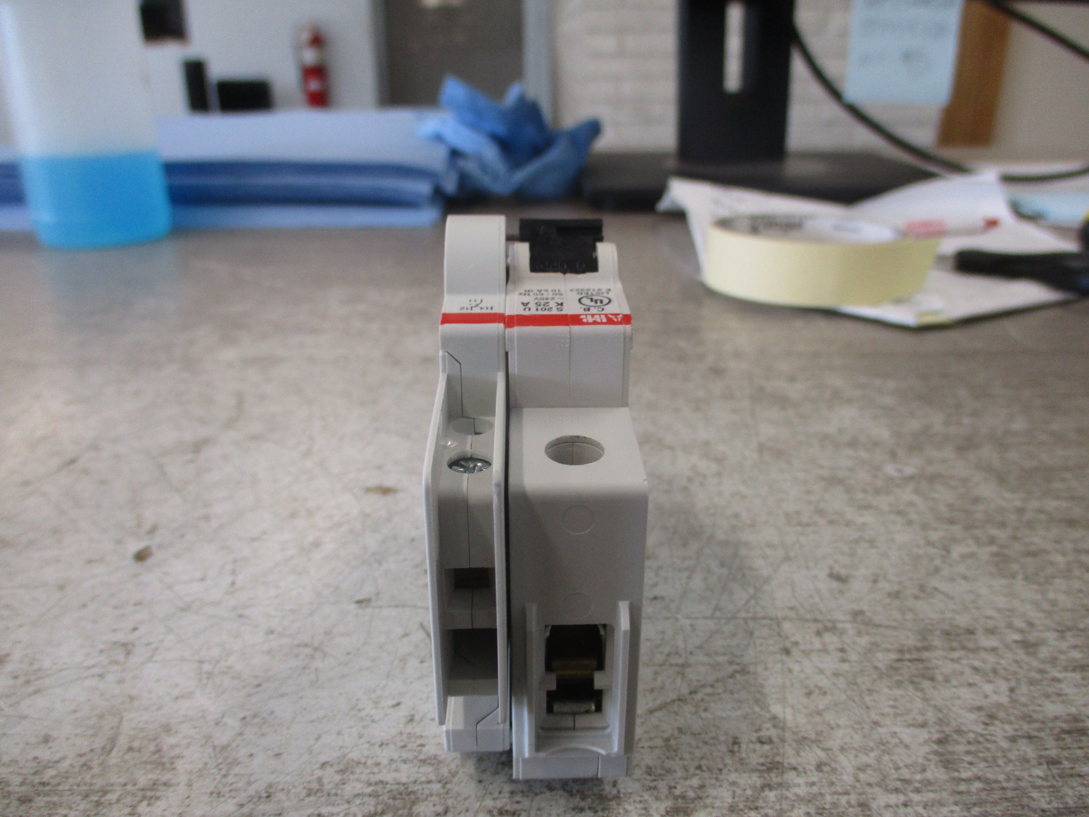 ABB Circuit Breaker S201U-K25 25A 240V W/Adder Pole 2P Used