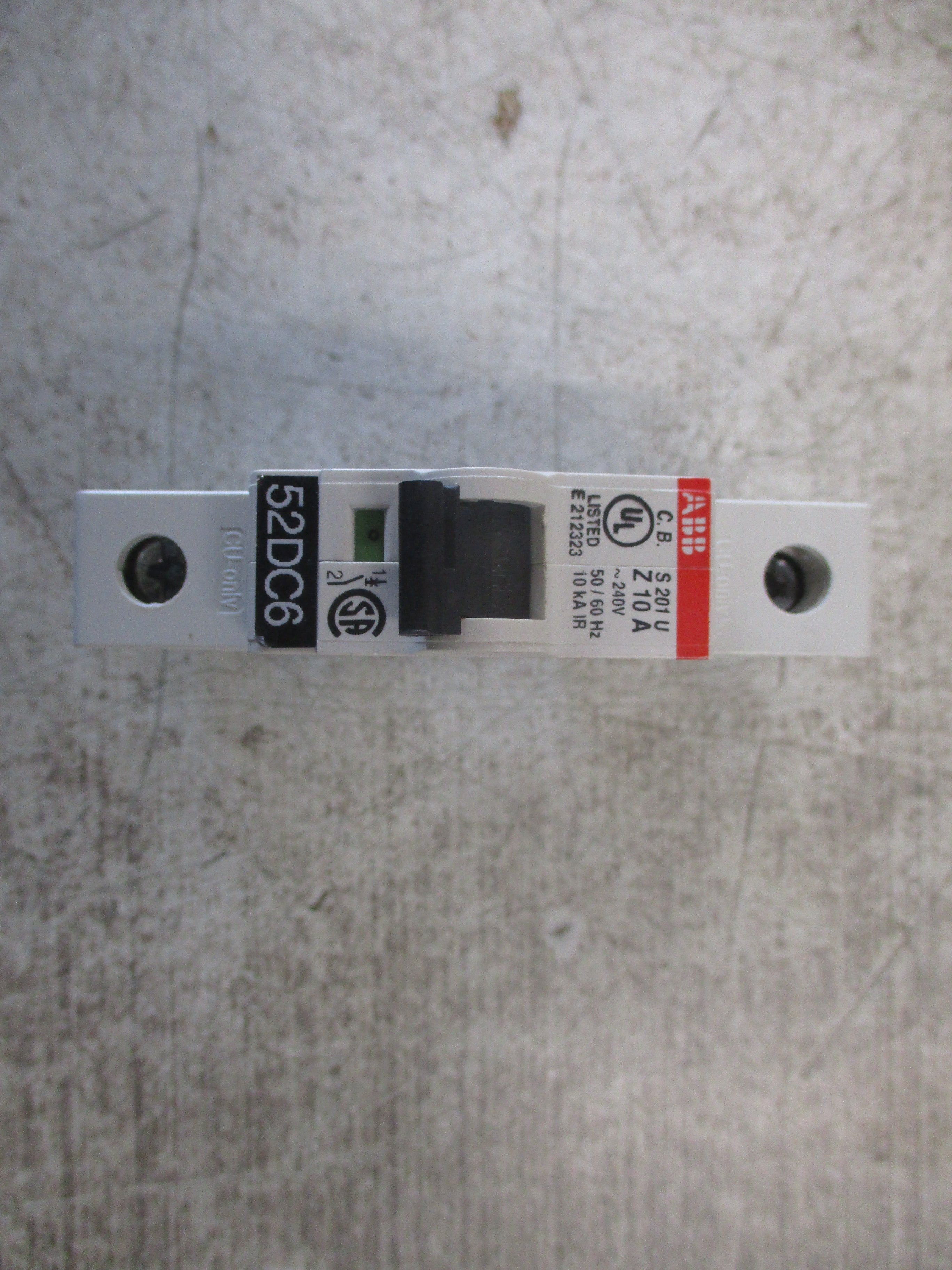 ABB Circuit Breaker S201U-Z10 10A 240V 1P Used