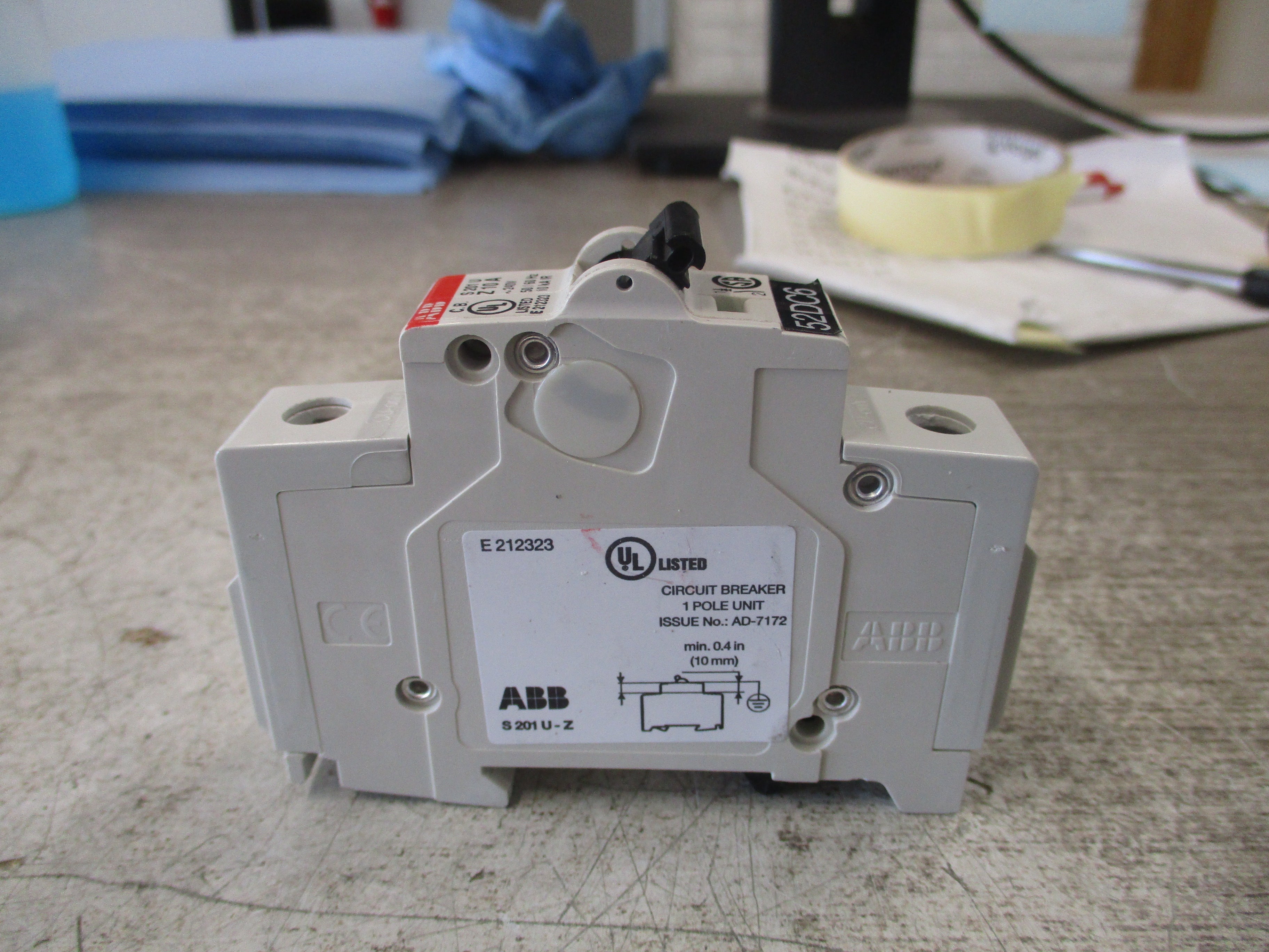 ABB Circuit Breaker S201U-Z10 10A 240V 1P Used