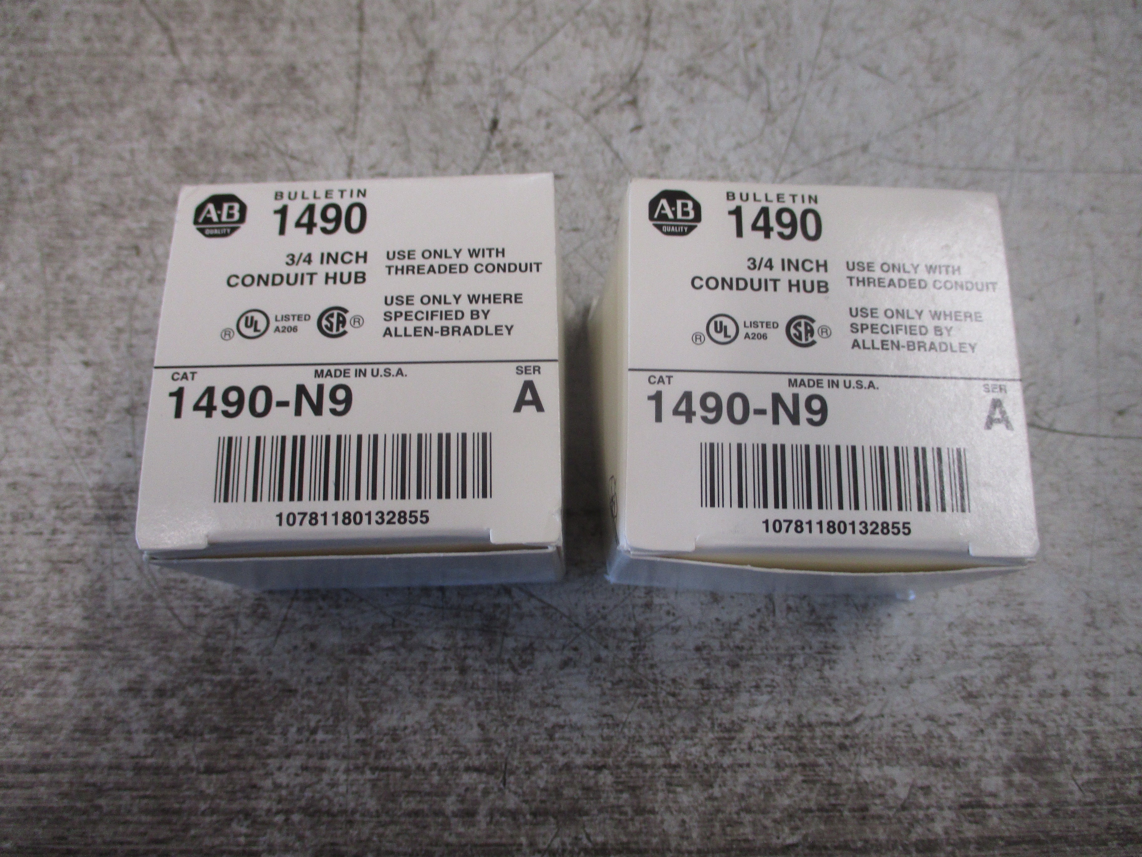 Allen-Bradley Conduit Hub 1490-N9 Ser. A 3/4" *Lot of 2* New Surplus