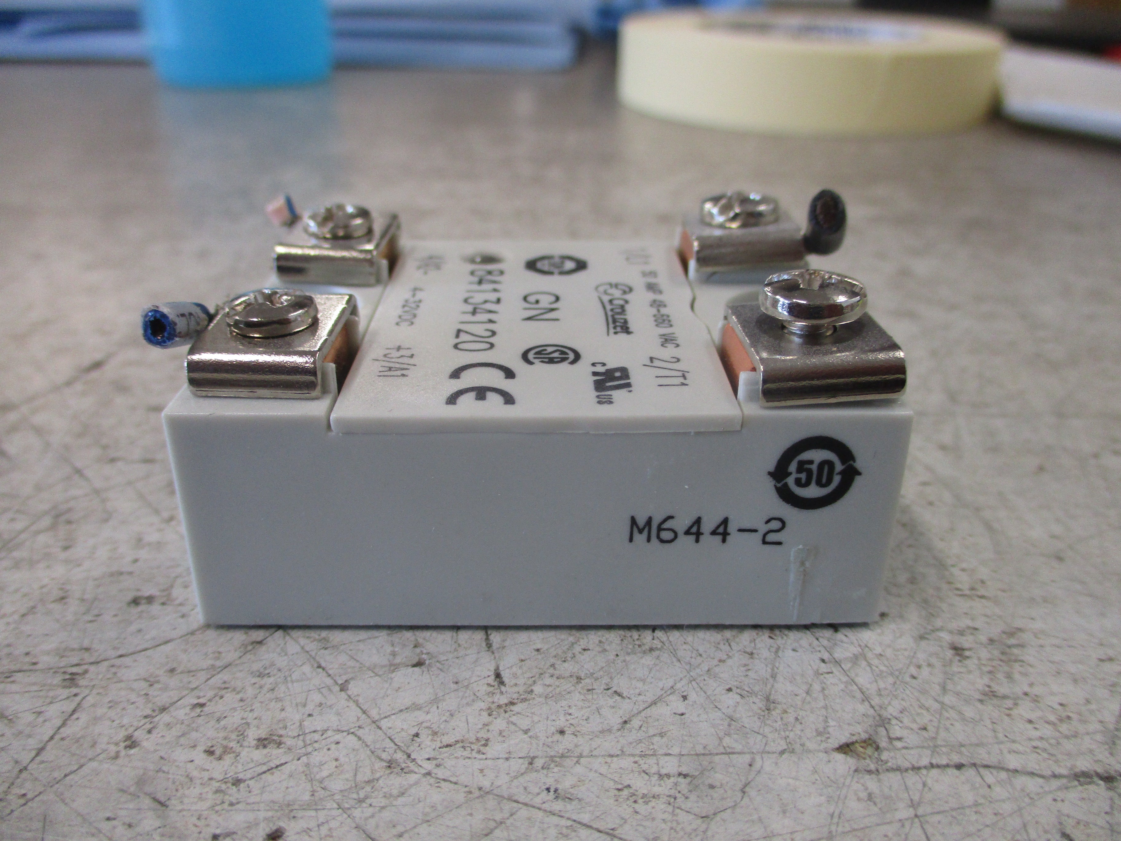 Crouzet Solid State Relay GN 84134120 50A 48-660VAC 4-32VDC Used