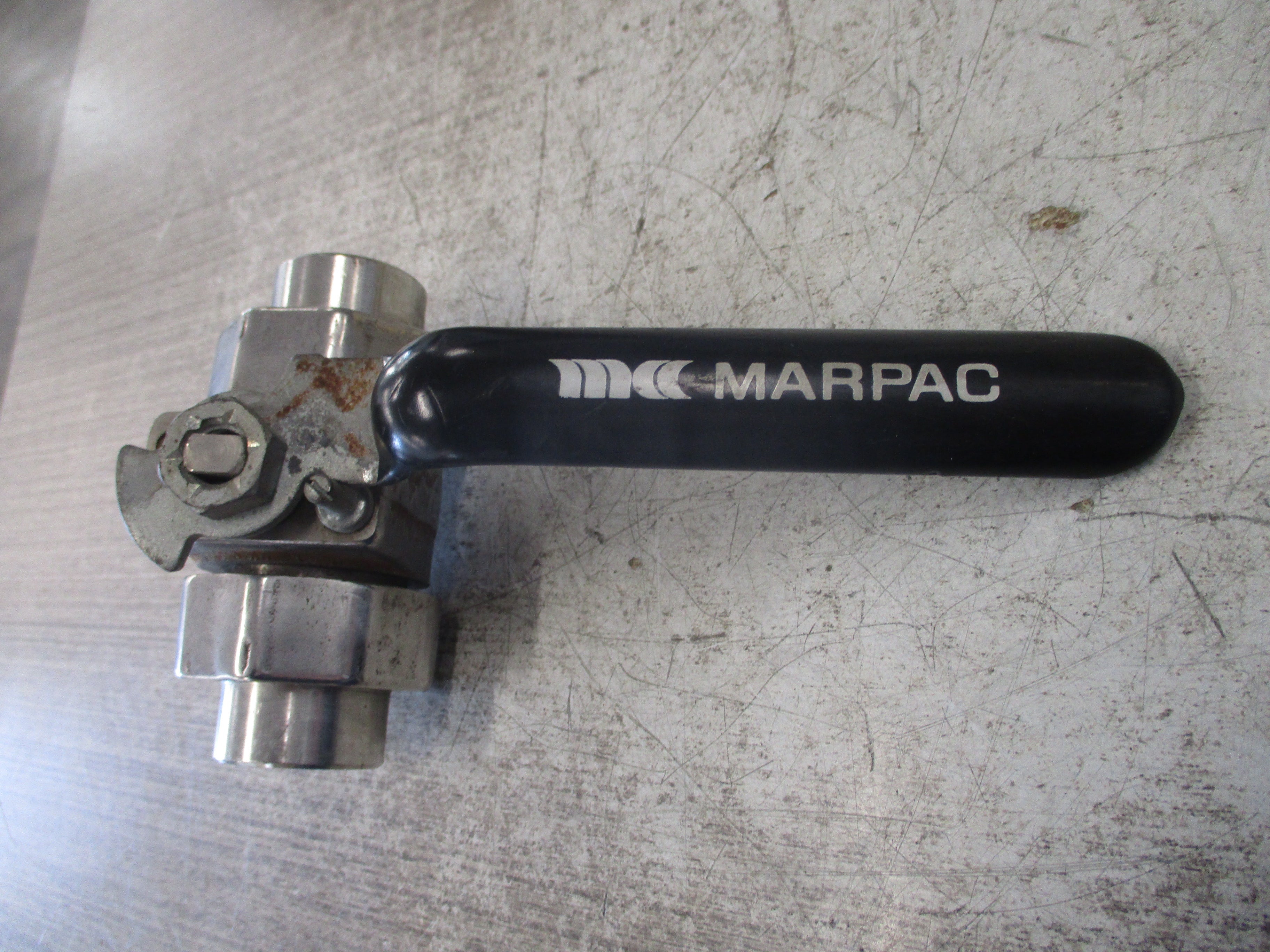Marpac Stainless Steel Ball Valve 1/2 SS B-790KVN Size: 1/2 4500 WOG Used
