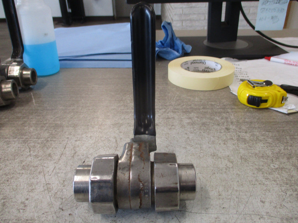 Marpac Stainless Steel Ball Valve 1/2 SS B-790KVN Size: 1/2 4500 WOG Used