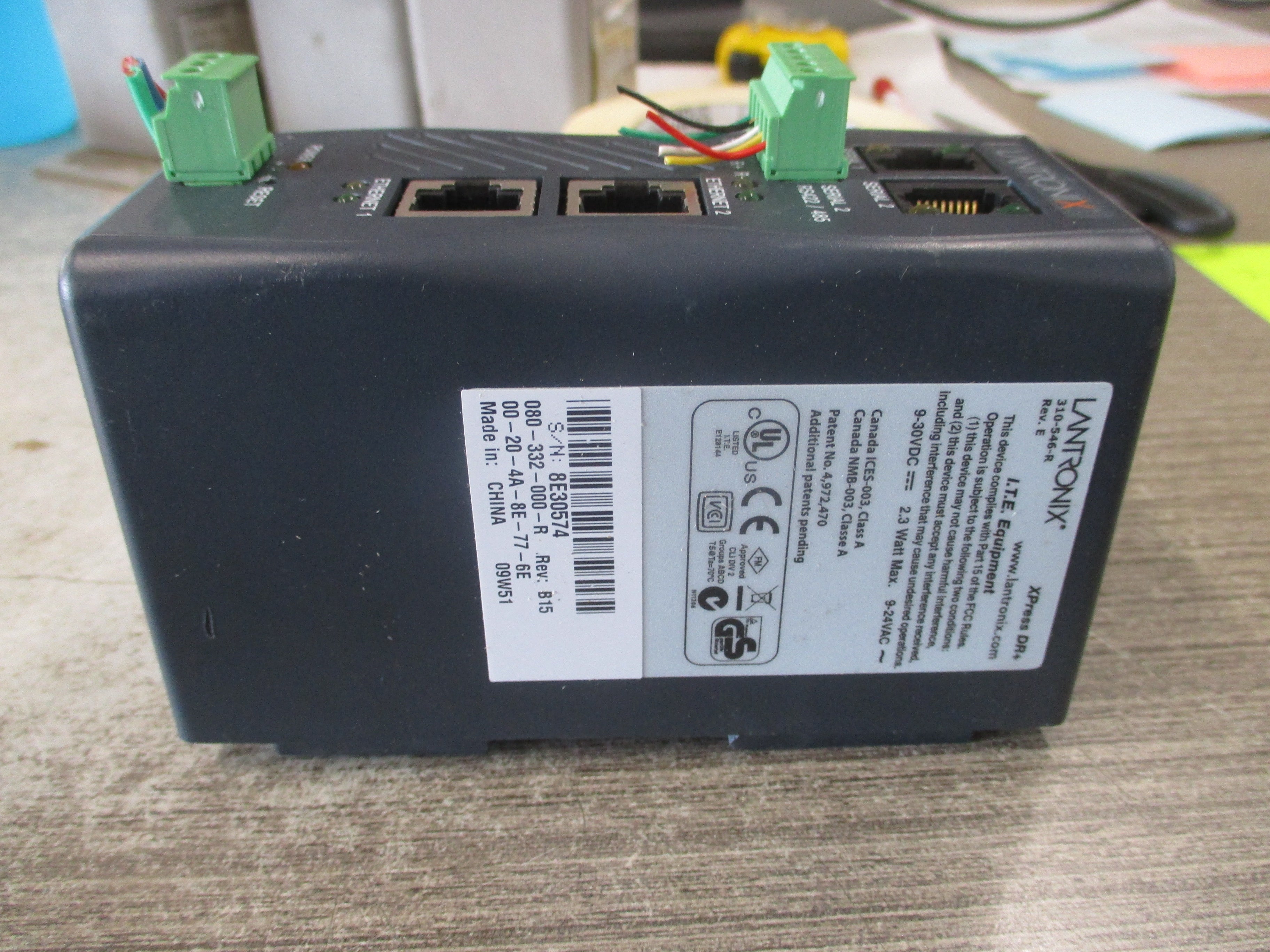 Lantronix xPress DR+ Serial-to-Ethernet Device Server 310-546-R Rev. E 2.3W