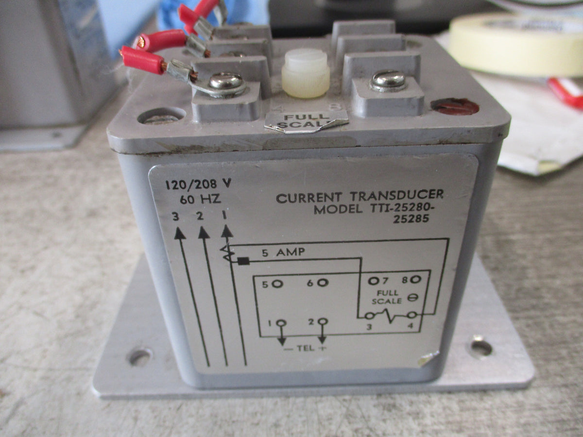 Square D Current Transducer TTI-25280 Input: 0-5A , 60Hz