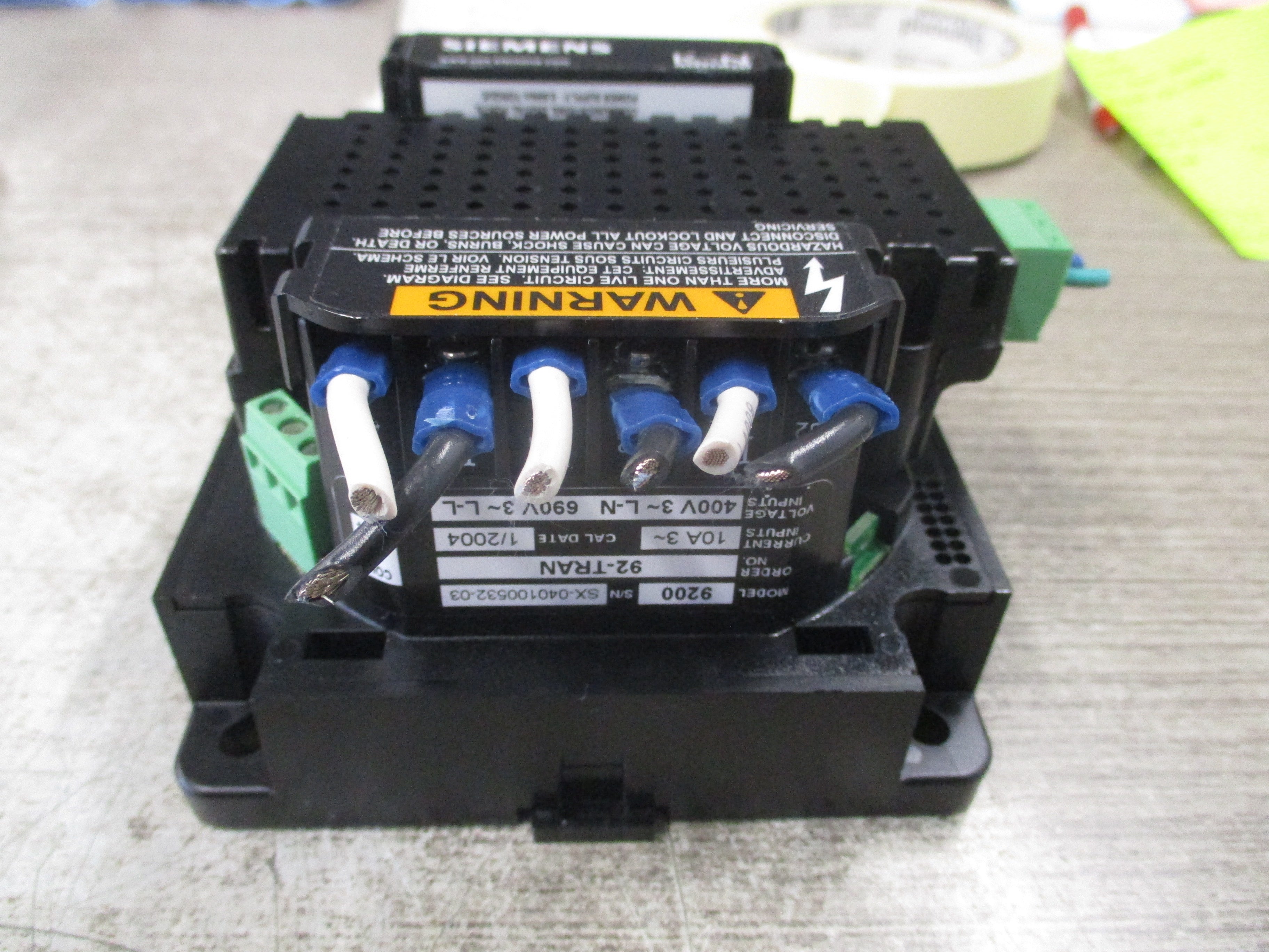 Siemens Ion Power Meter 9200 92-TRAN 3Ph 400V L-L 690V L-L