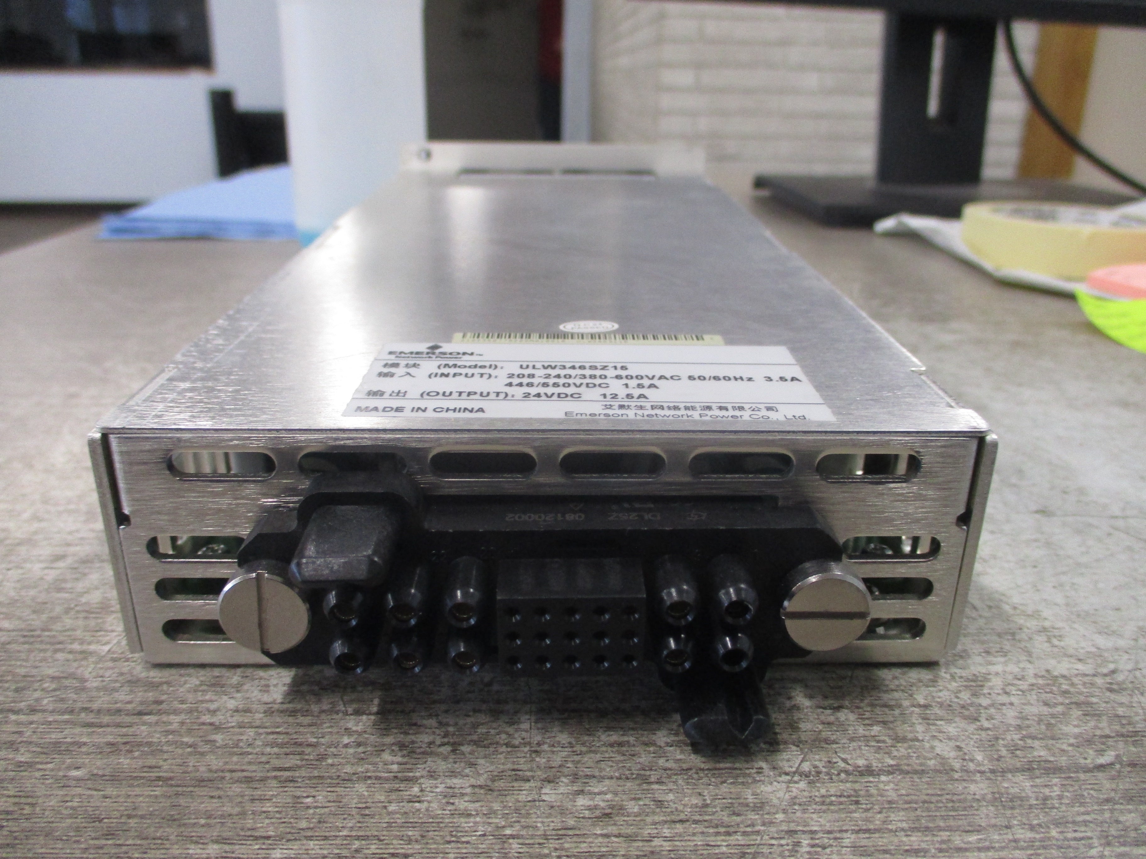 Emerson Power Supply ULW346SZ15 Input: 208-240/380-600VAC 50/60Hz 3.5A