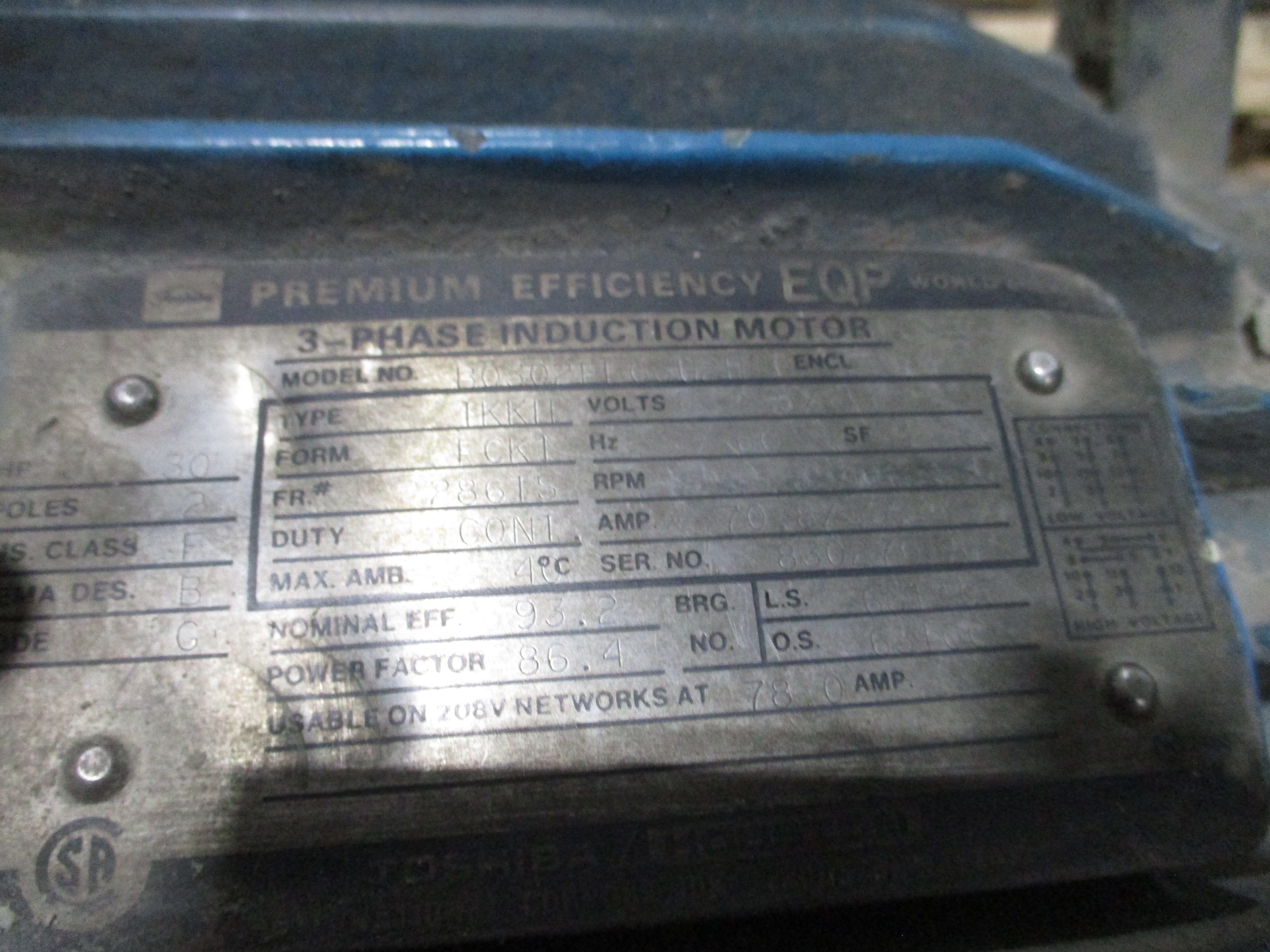 Lamson Multistage Centrifugal Blower 516-6-0-AD 30HP 220-1630 CFM Used