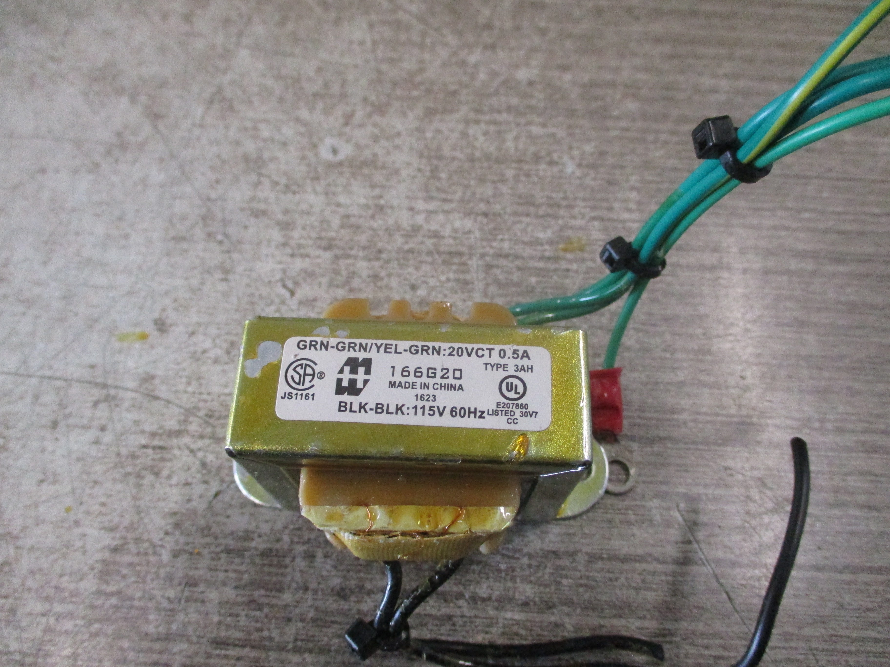Hammond Transformer 166G20 20VCT 115V 60Hz Used