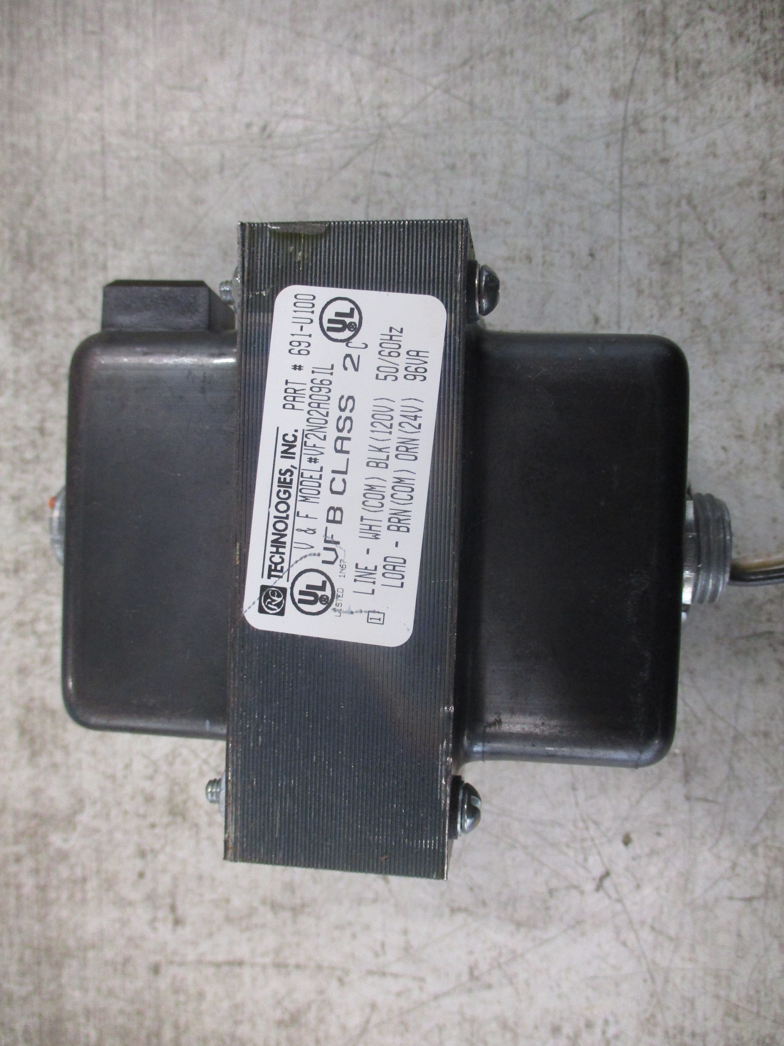 RE Technologies ,Inc. Transformer 691-U100 96VA Pri: 120V Sec: 24V 50/60Hz Used