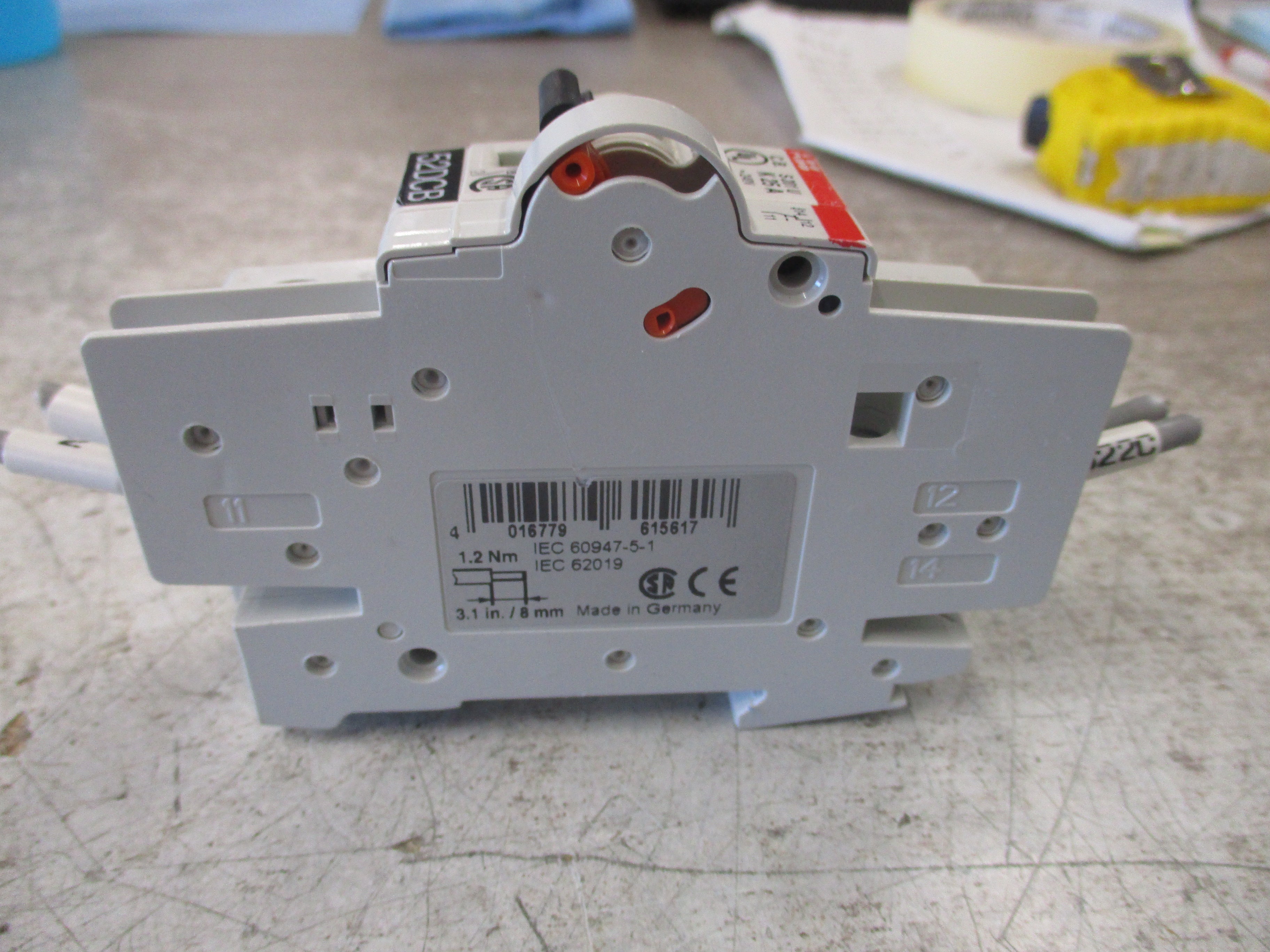 ABB Circuit Breaker S201U-K25 25A 240V W/Adder Pole 2P Used
