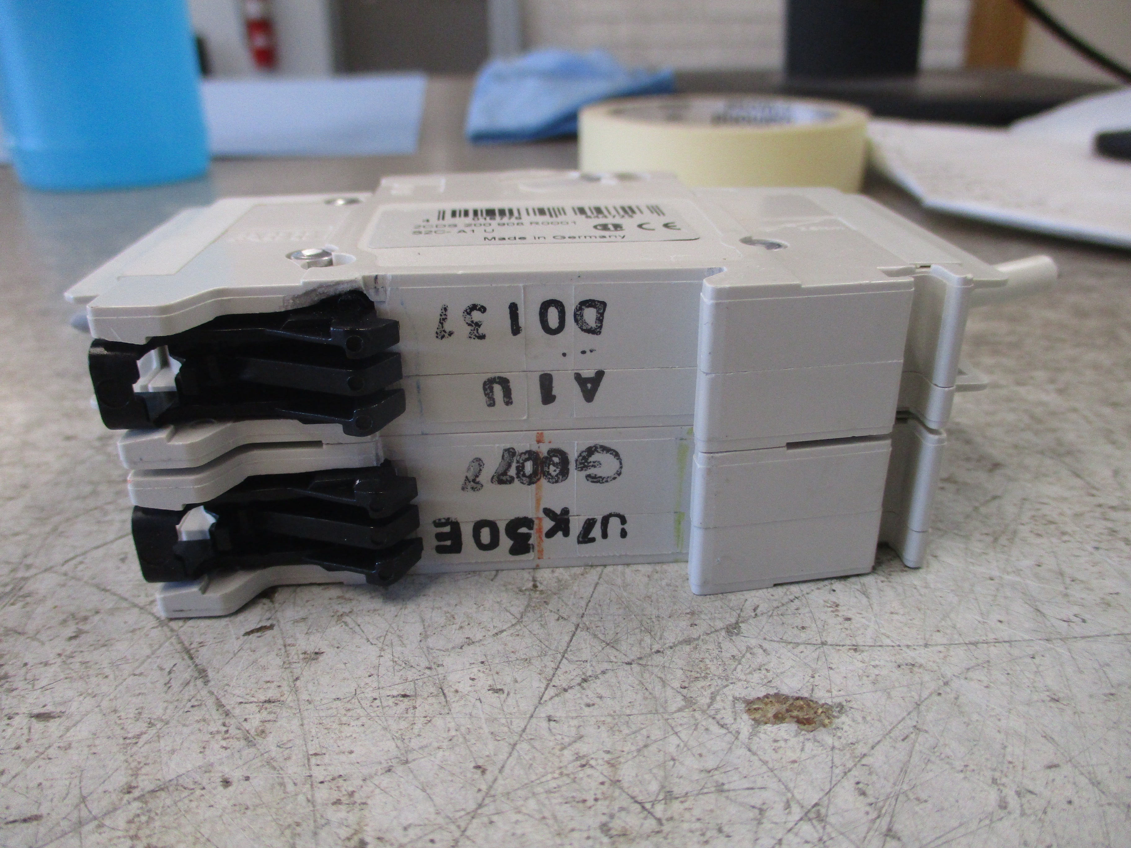 ABB Circuit Breaker S201U-K30 30A 240V W/Adder Pole 2P Used