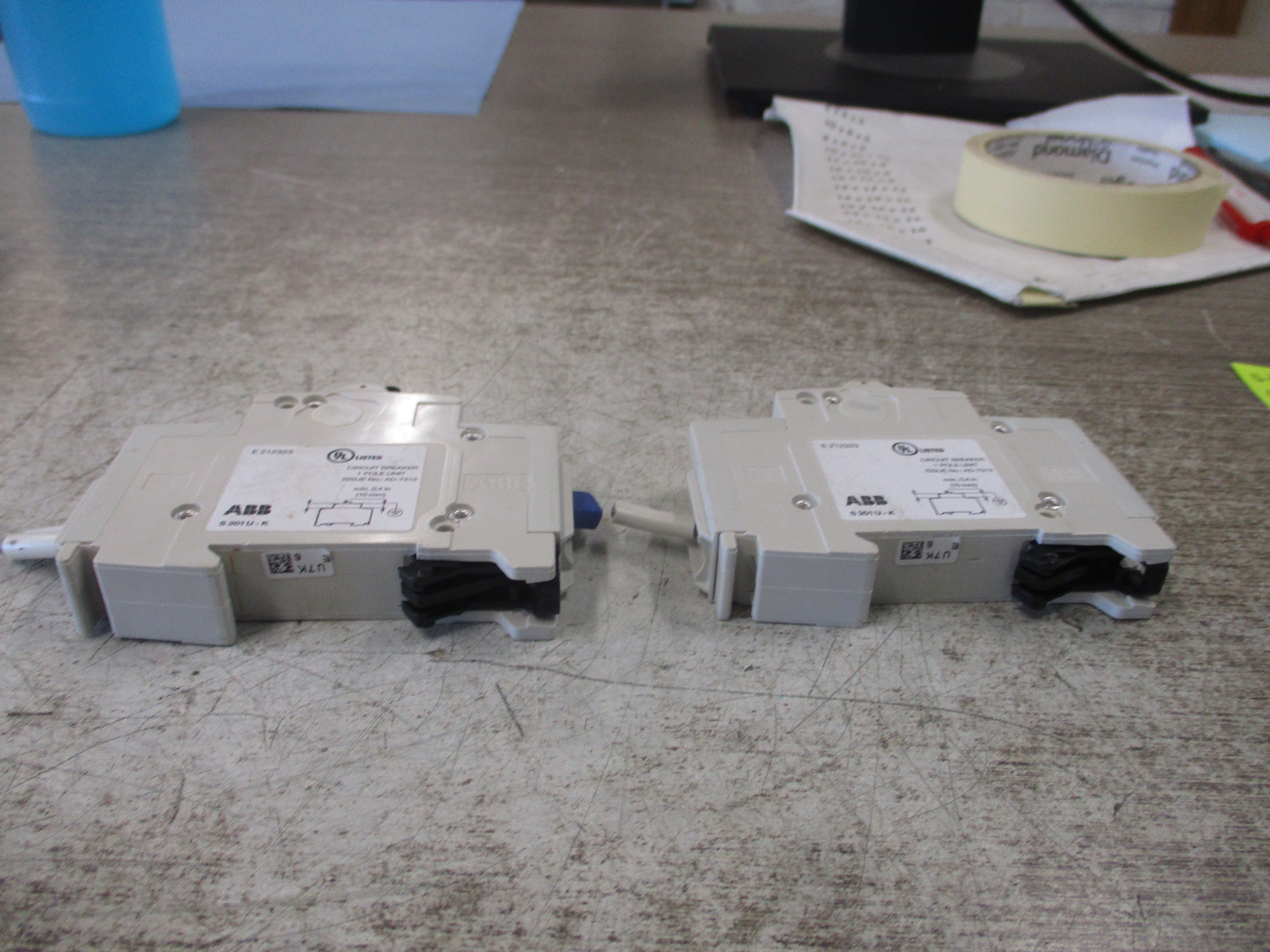 ABB Circuit Breaker S201U-K6 6A 240V 1P *Lot of 2* Used